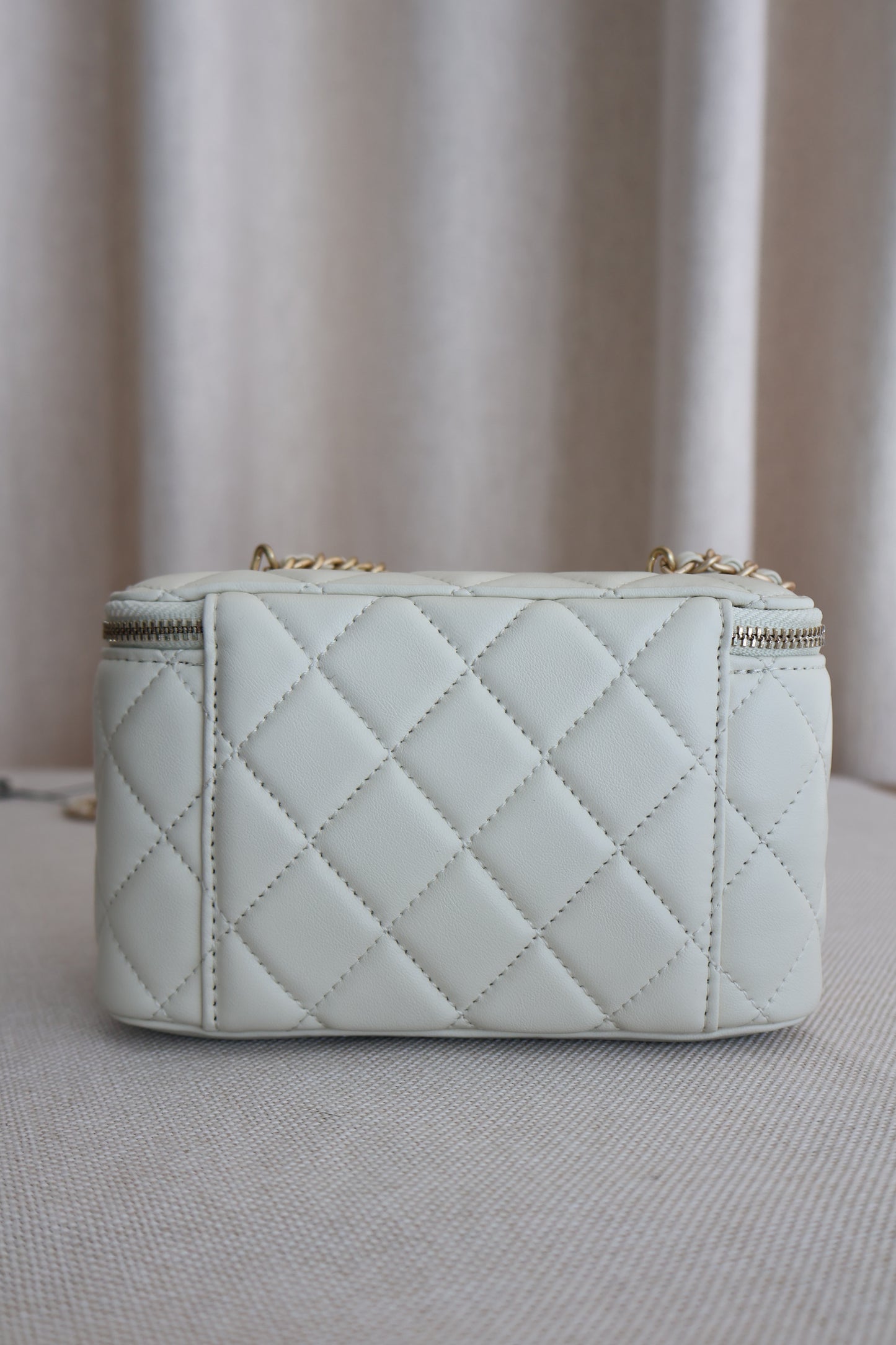 Chanel Vanity White Bag (Whatsapp for Price & Grade)