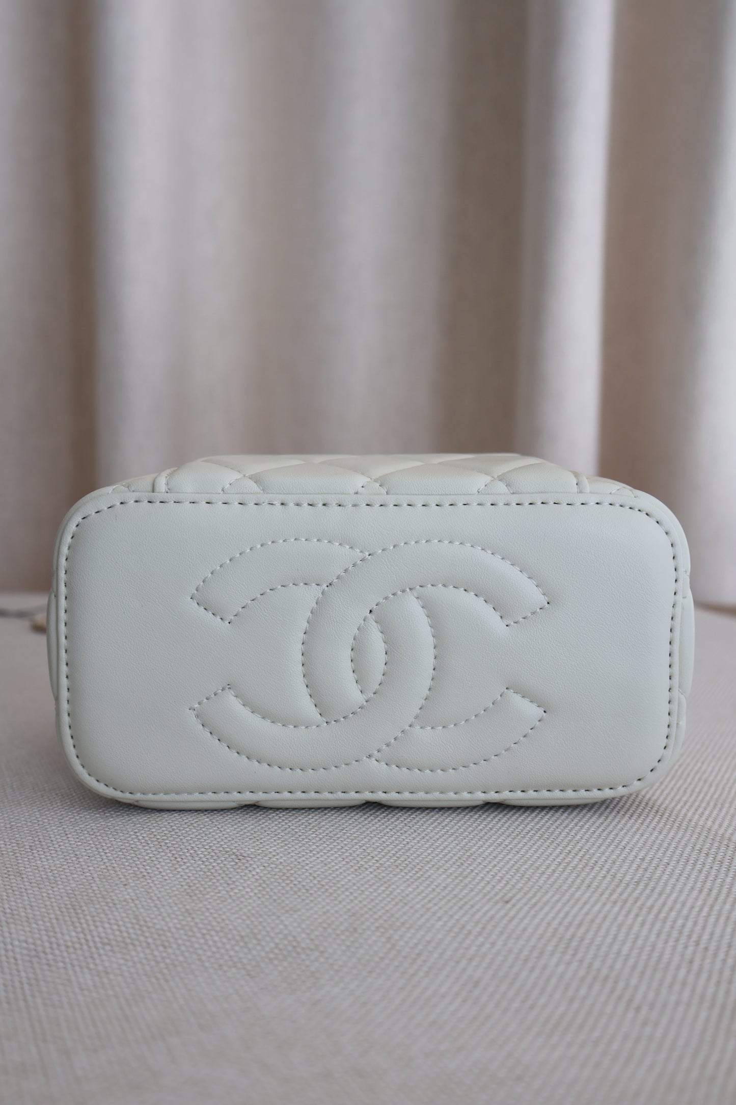 Chanel Vanity White Bag (Whatsapp for Price & Grade)