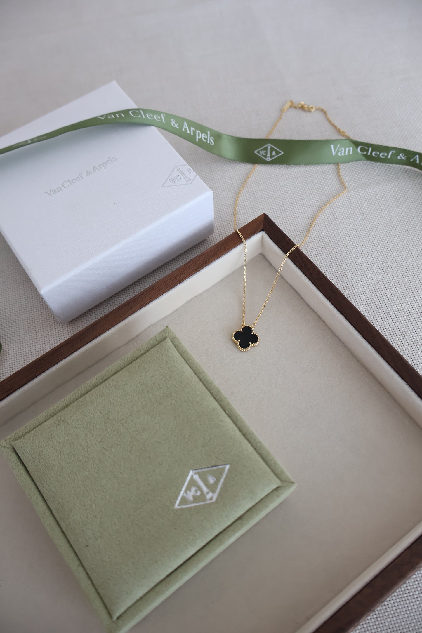 Van Cleef Black Necklace (Whatsapp for Price & Grade)