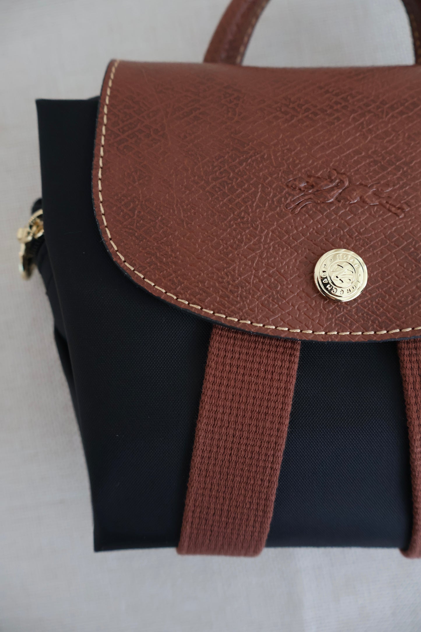 Longchamp Backpack Bag Navy x Brown (Whatsapp for Price & Grade)