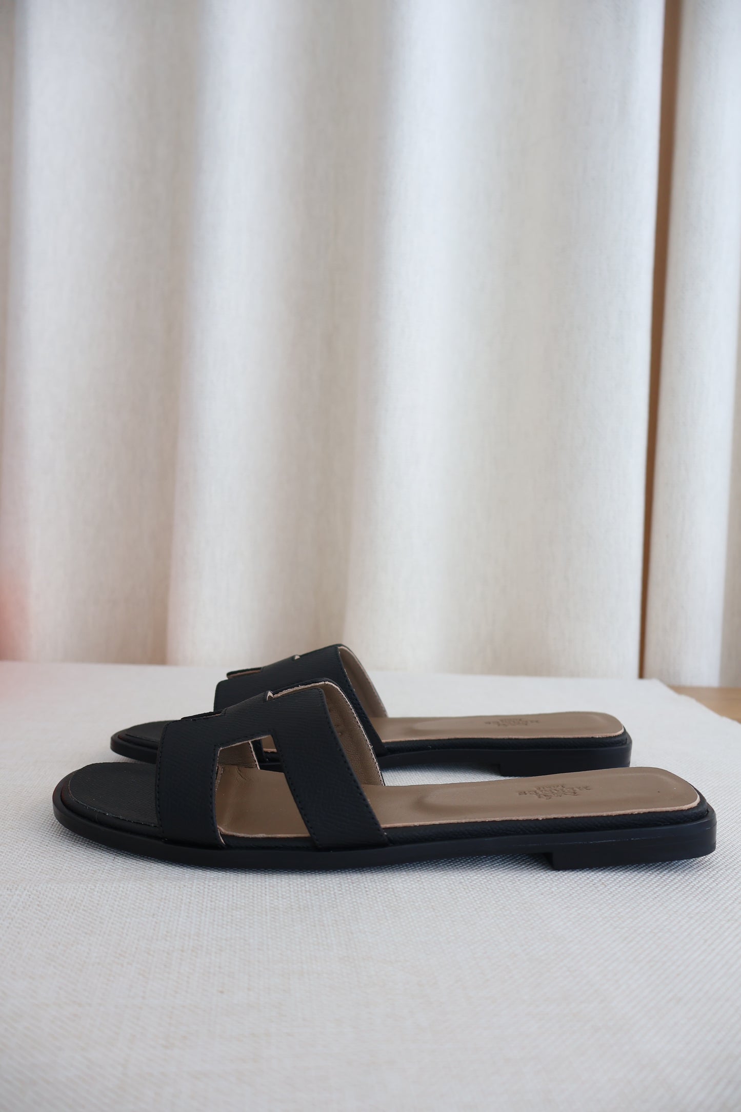 Hermes Oran Slides Sandal Black (Whatsapp for Price & Grade)
