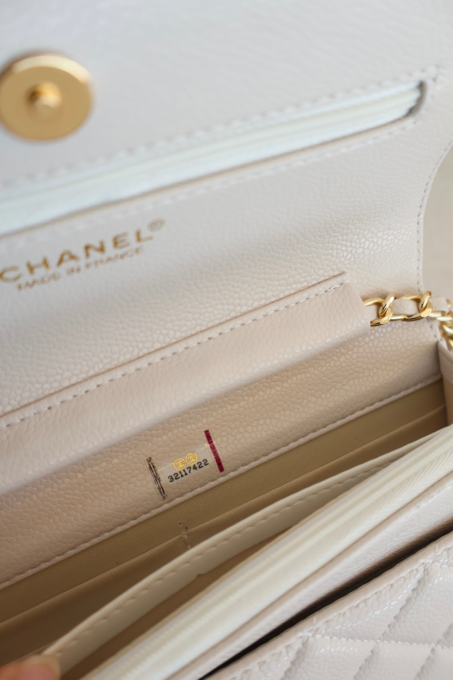 Chanel WOC White x Gold (Whatsapp for Price & Grade)