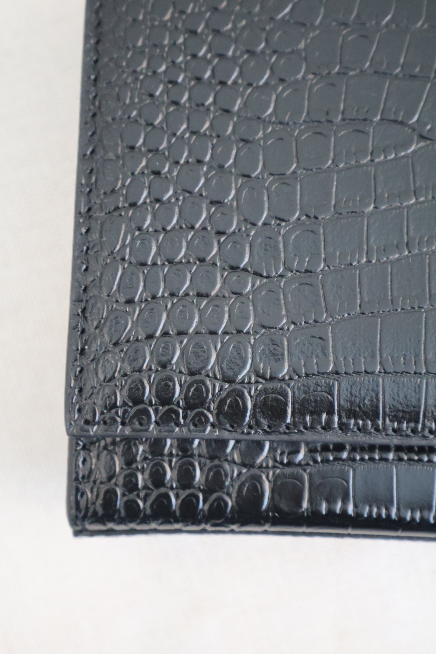 Yves Saint Laurent WOC bag Black x Silver Croc Skin (Whatsapp for Price & Grade)