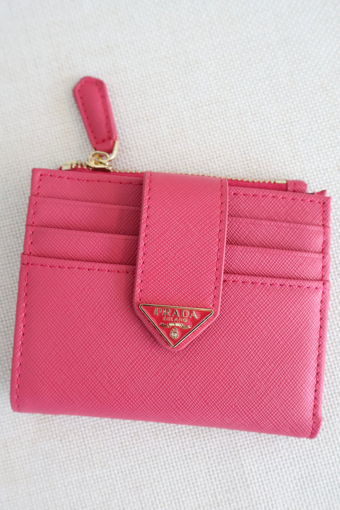 Prada Small Saffiano Wallet Pink (Whatsapp for Price & Grade)