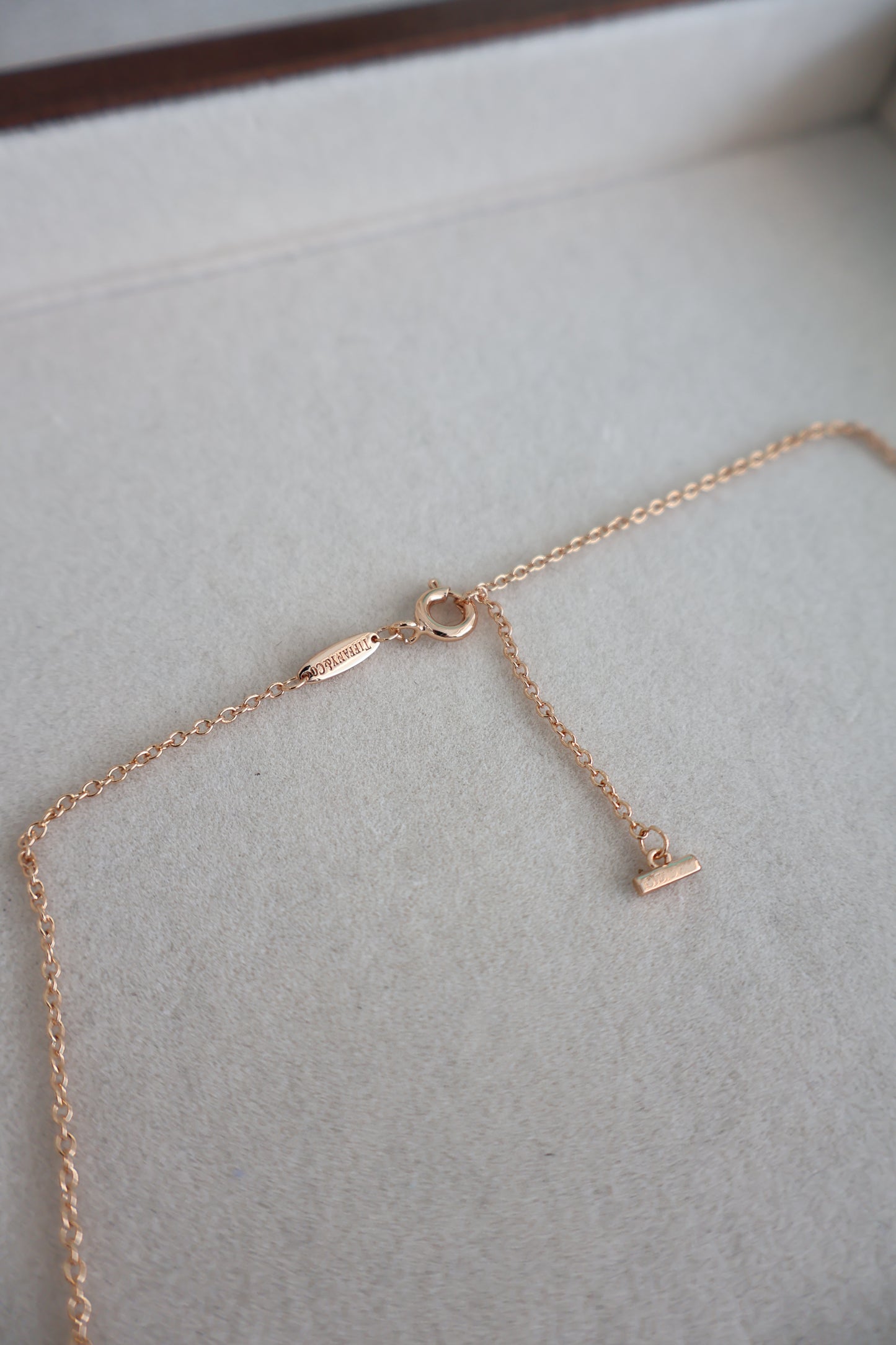 Tiffany & Co Silver T Smile Necklace Rose Gold (Whatsapp for Price & Grade)