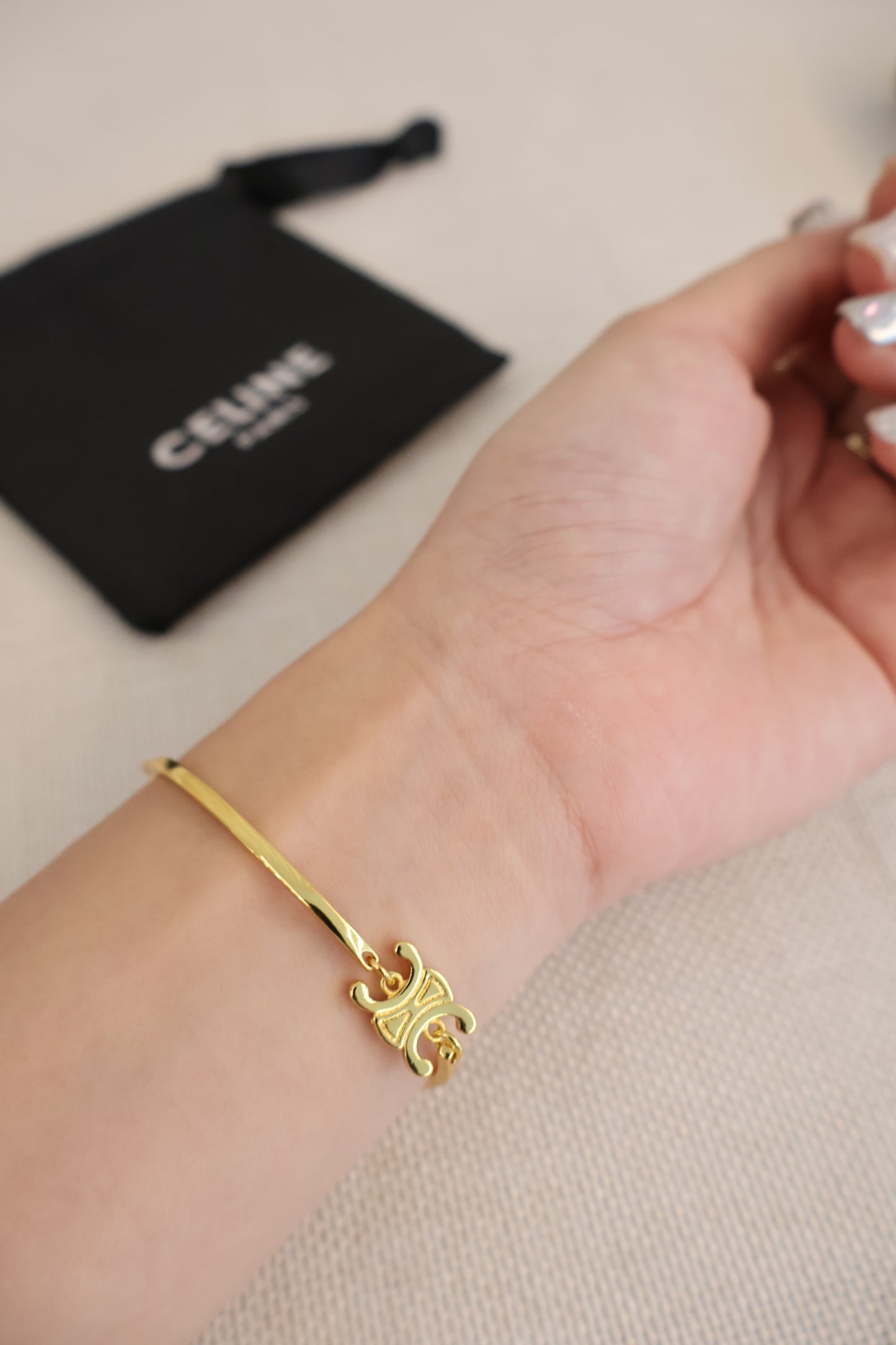 Celine Triomphe Articulated Bracelet Gold (Whatsapp for Price & Grade)