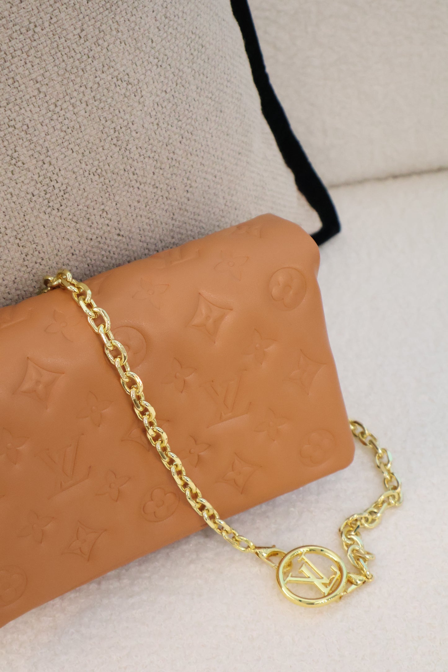 Louis Vuitton Coussin Mini Tan (Whatsapp for Price & Grade)