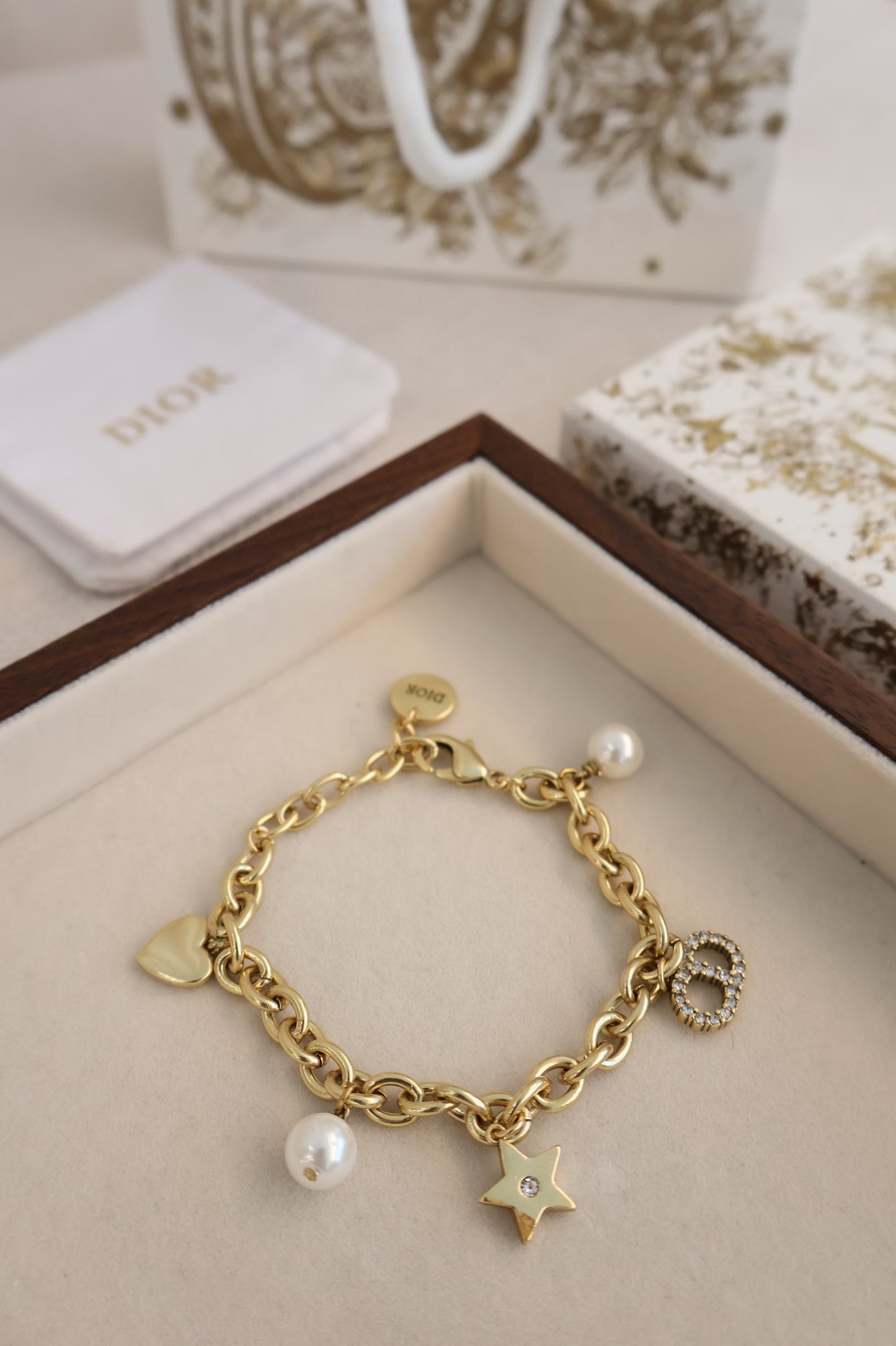 Dior Bracelet Pendant Gold PDD (Whatsapp for Price & Grade)