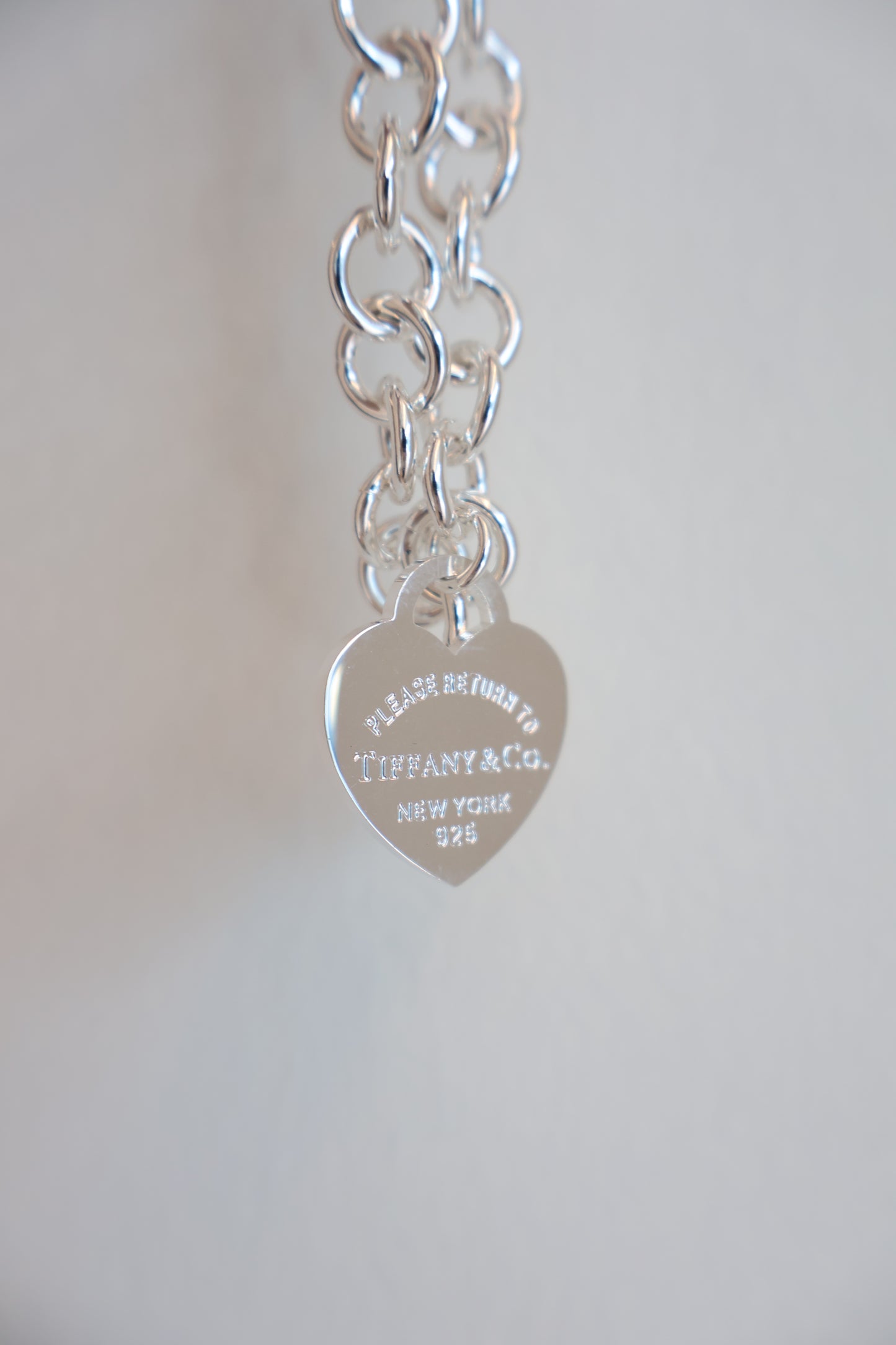 Tiffany & Co Heart Tag Chain Link Necklace in Silver (Whatsapp for Price & Grade)