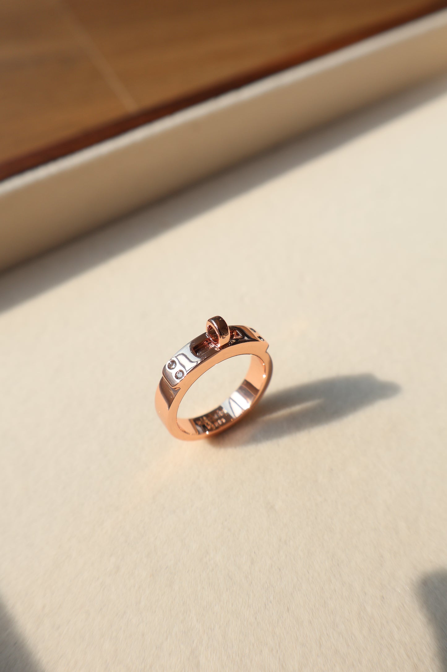 Hermes Kelly Ring Rose Gold (Whatsapp for Price & Grade)
