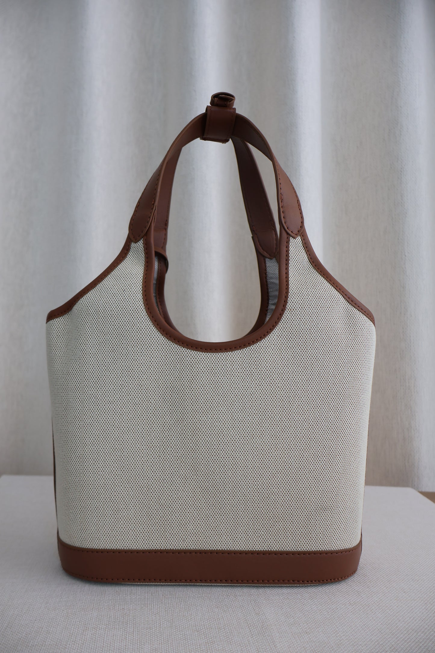 Prada Brown Linen Tote (Whatsapp for Price & Grade)