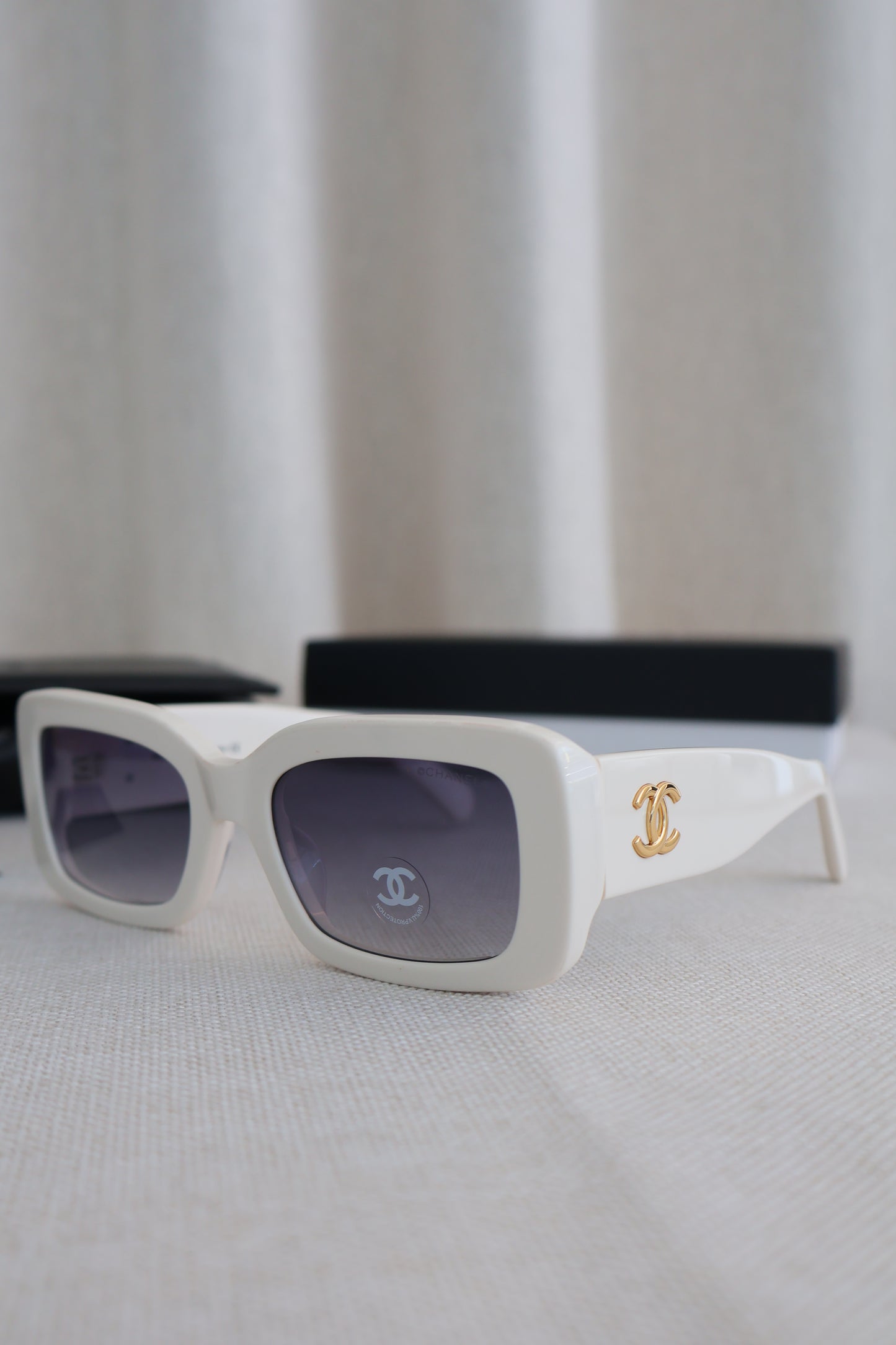 Chanel White Sunglasses (Whatsapp for Price & Grade)