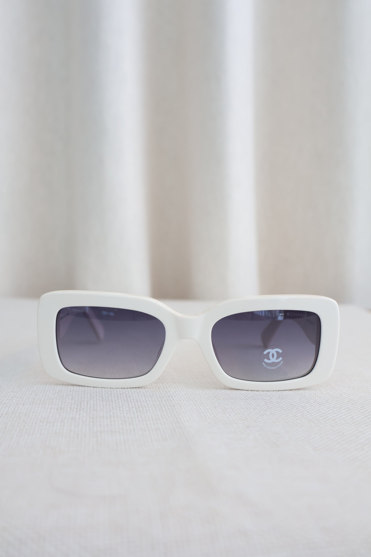 Chanel White Sunglasses (Whatsapp for Price & Grade)