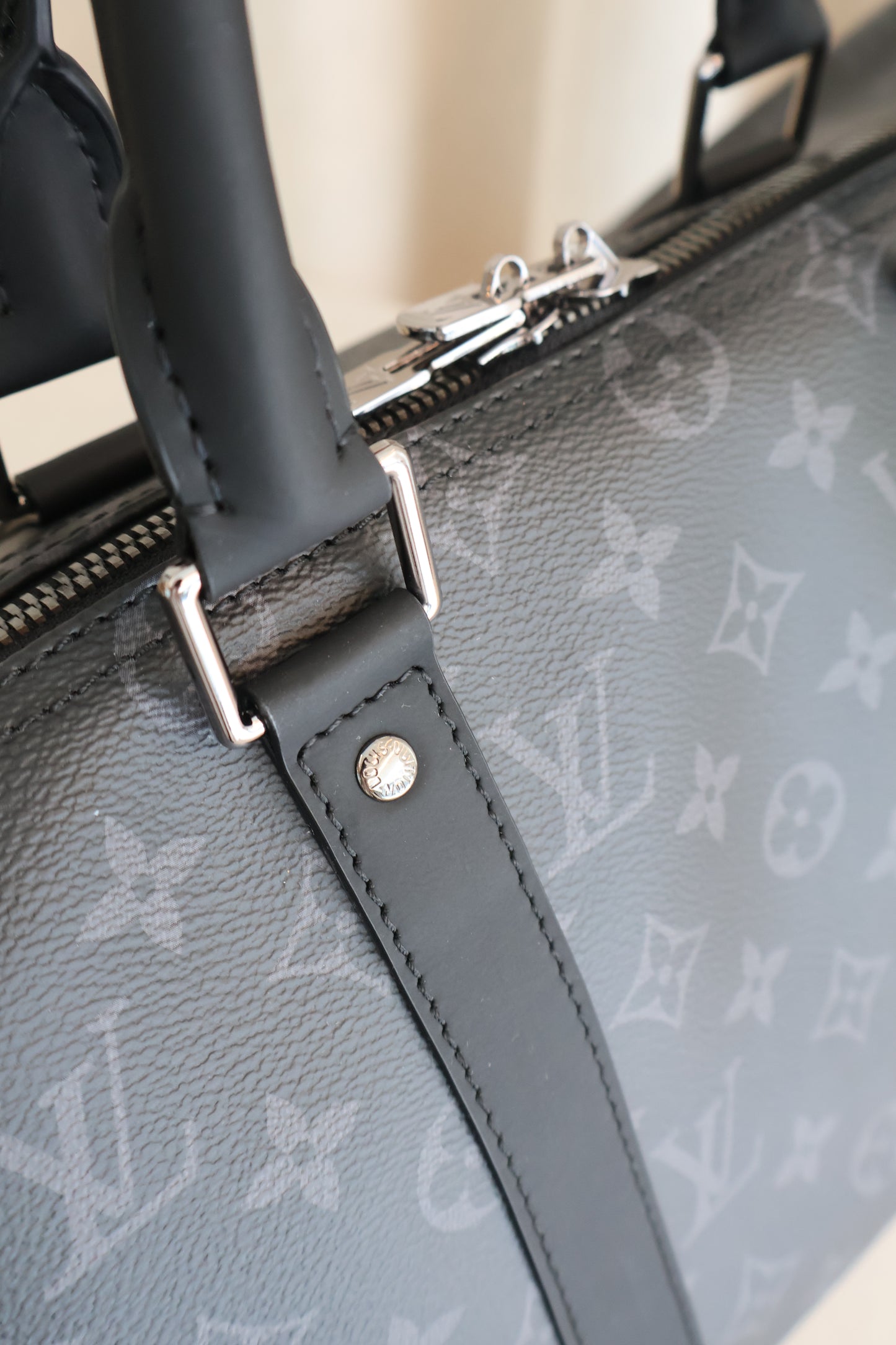 Louis Vuitton Keepall Bandouliere 45cm Monogram Eclipse (Whatsapp for Price & Grade)