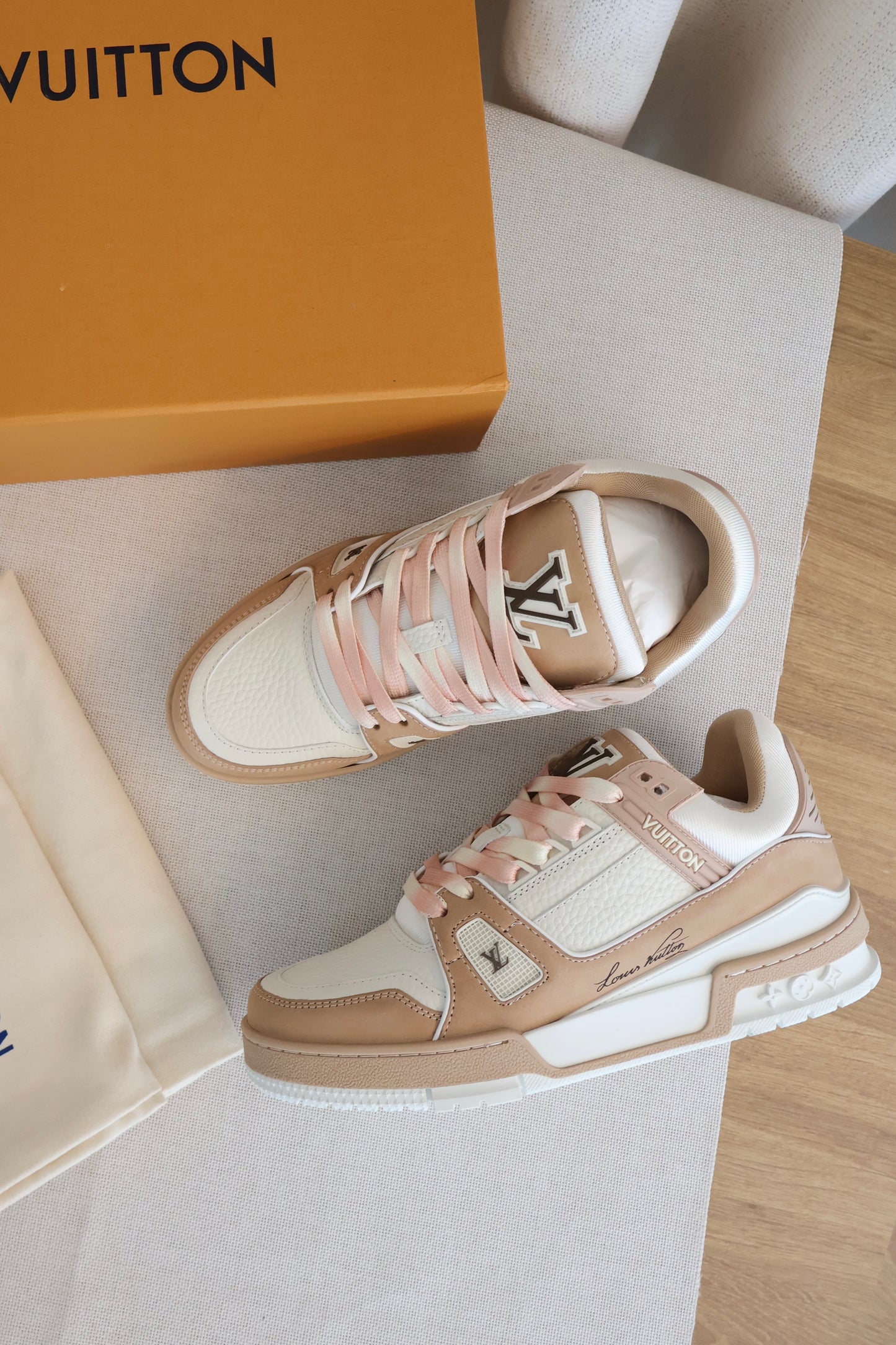 Louis Vuitton Trainer Pink (Whatsapp for Price & Grade)