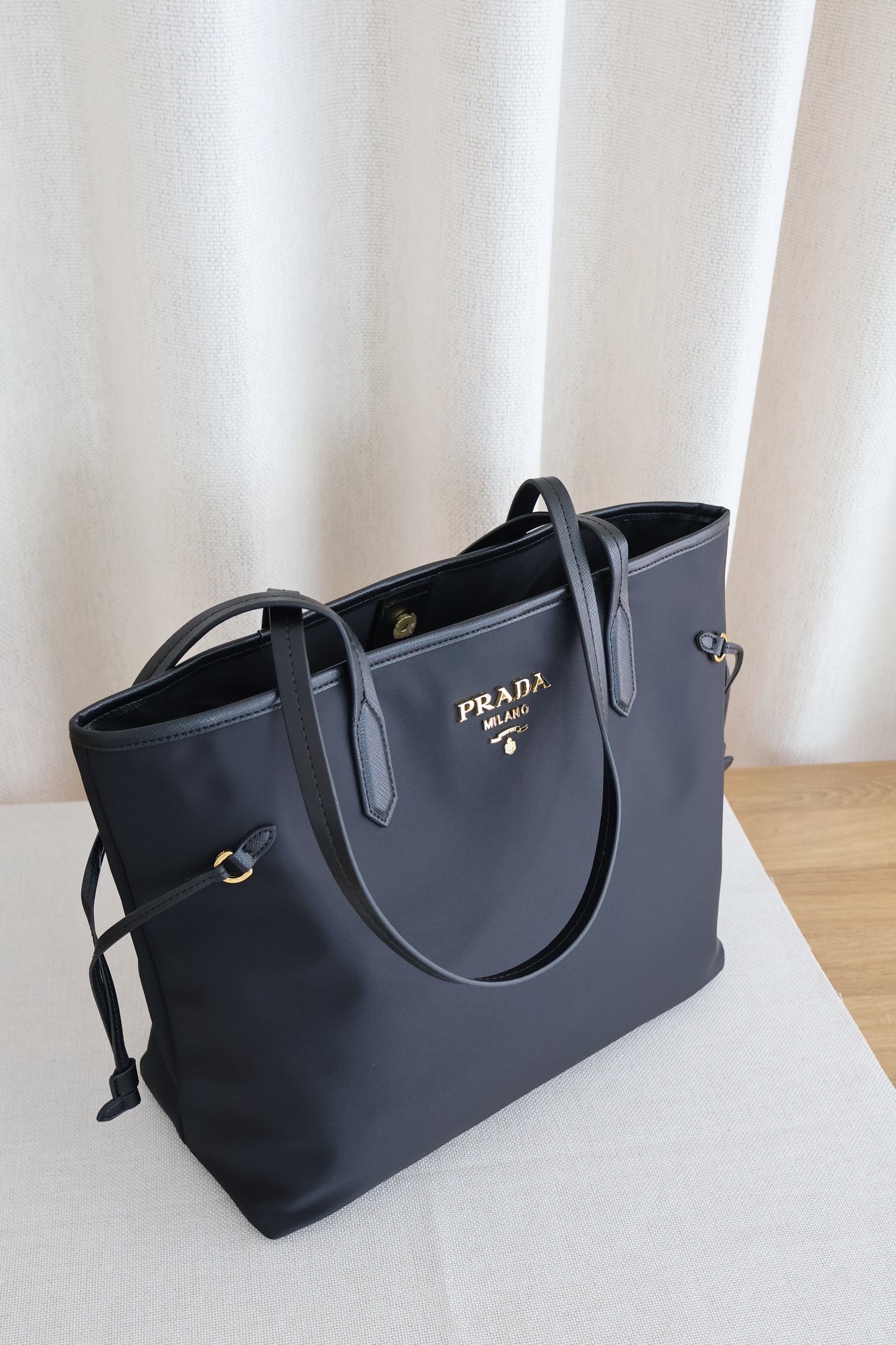 Prada Nylon Tote Bag Black (Whatsapp for Price & Grade)