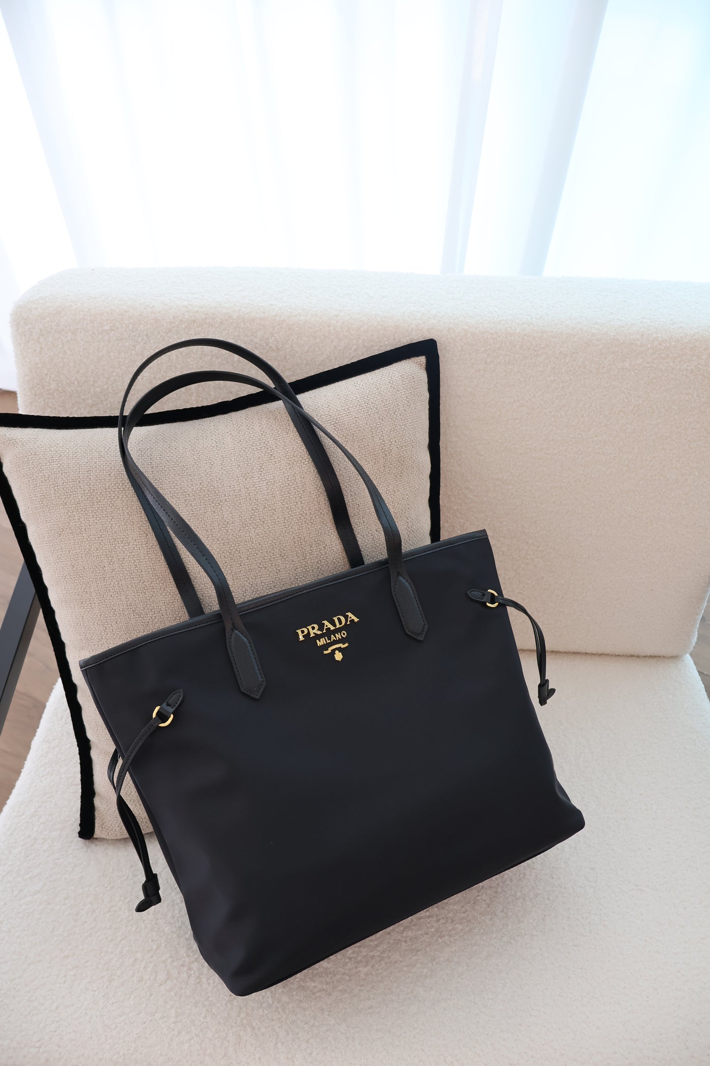 Prada Nylon Tote Bag Black (Whatsapp for Price & Grade)