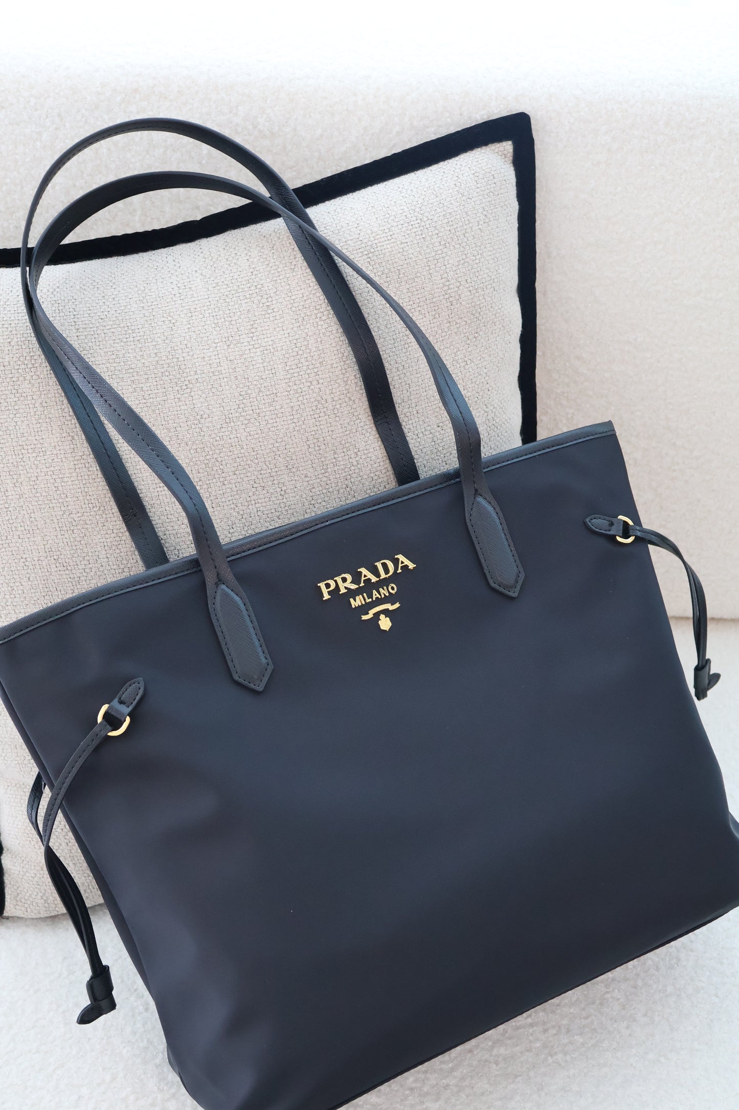 Prada Nylon Tote Bag Black (Whatsapp for Price & Grade)