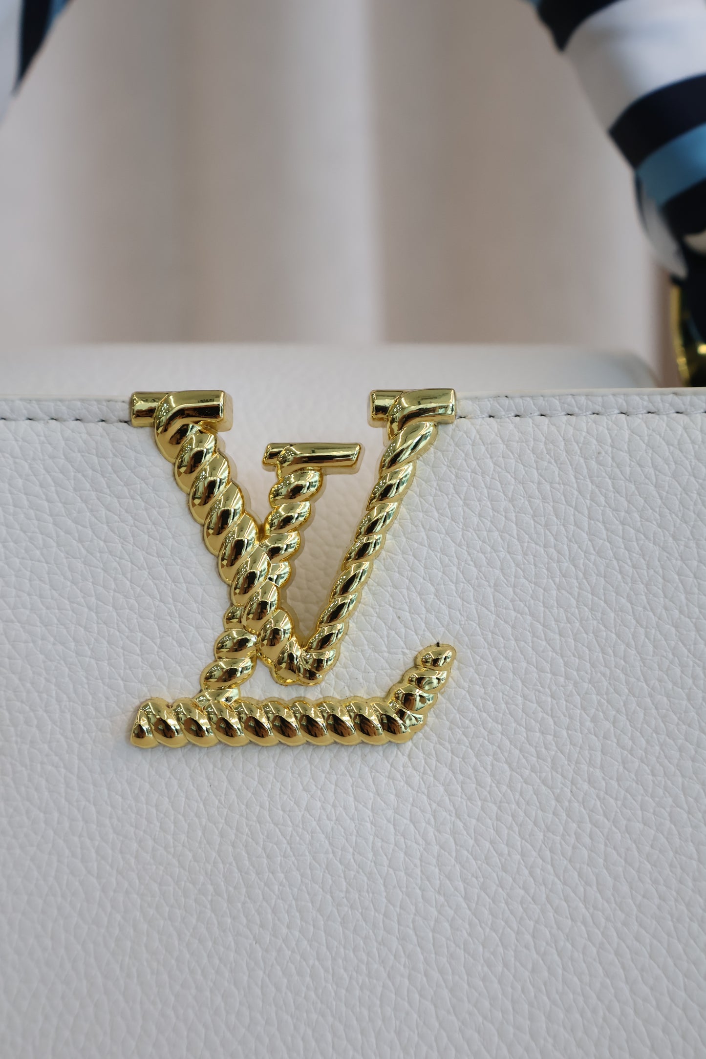 Louis Vuitton Capucines White (Whatsapp for Price & Grade)