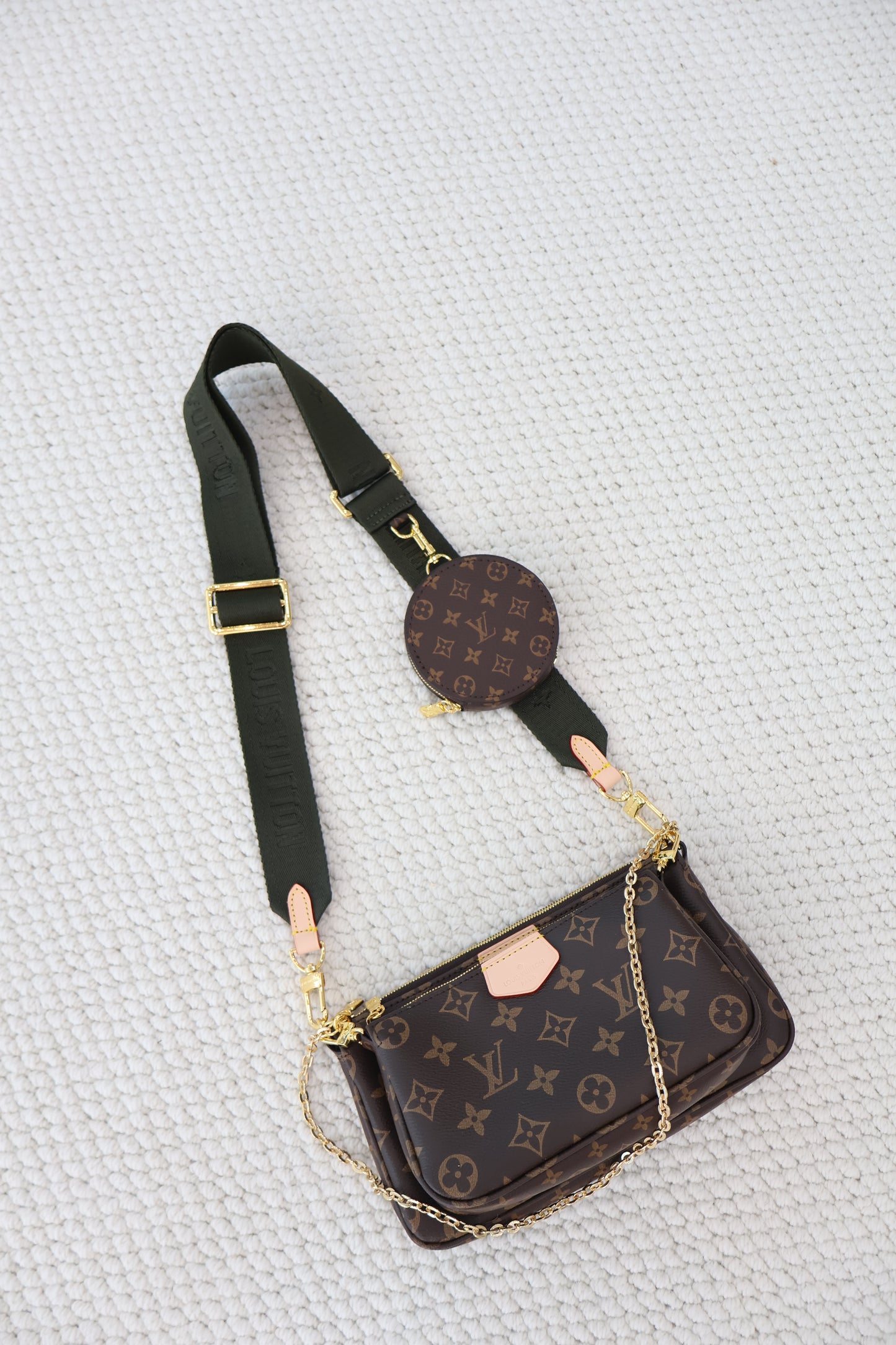 Louis Vuitton Multi Pochette Khaki Strap (Whatsapp for Price & Grade)