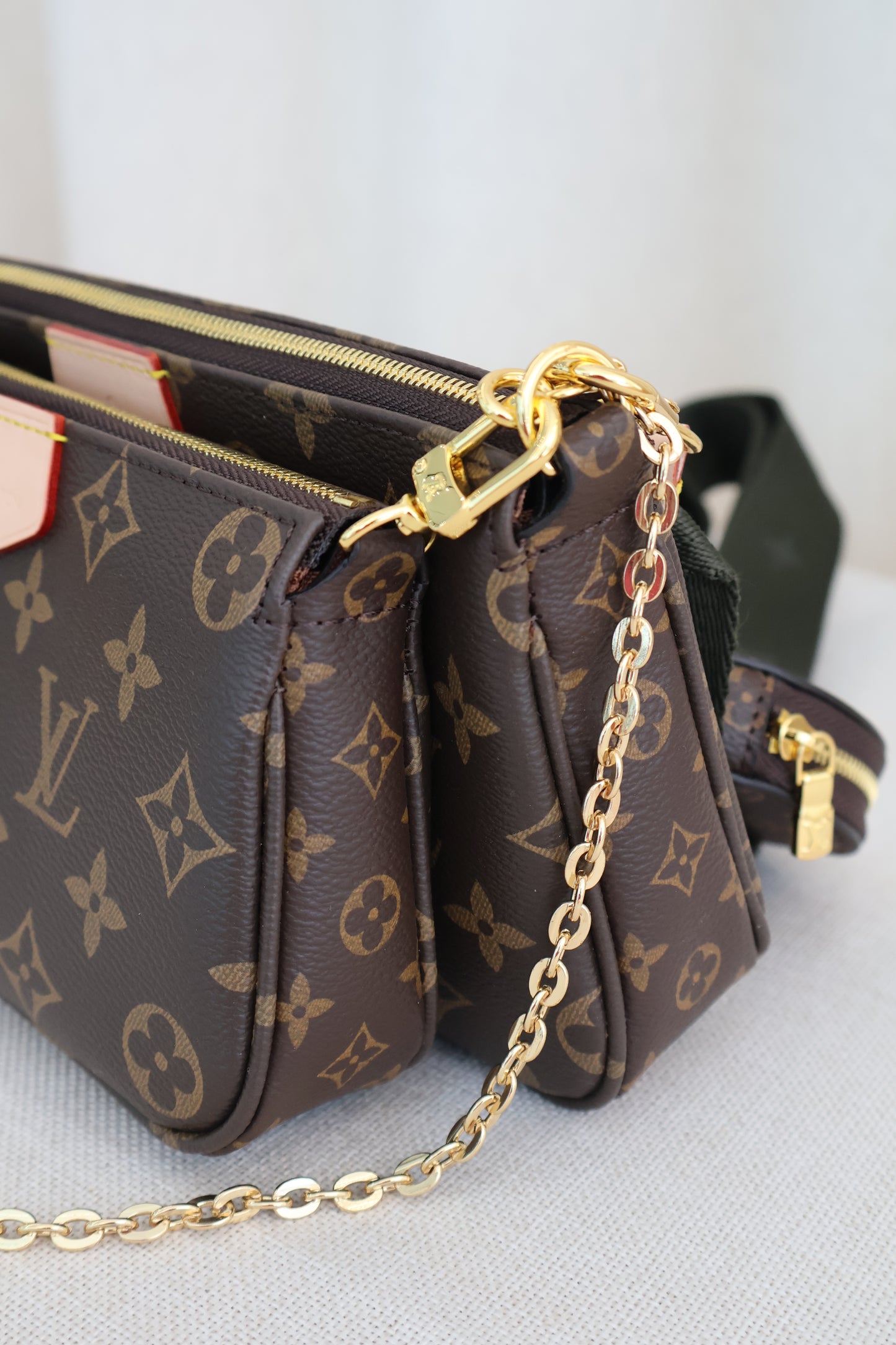 Louis Vuitton Multi Pochette Khaki Strap (Whatsapp for Price & Grade)