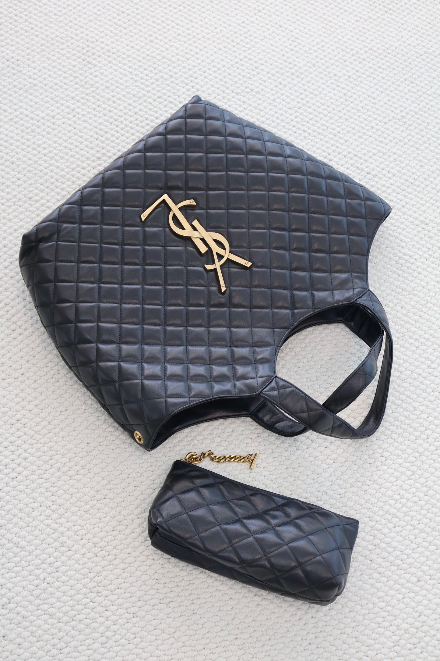 Yves Saint Laurent ICARE Shopping Bag Black (Whatsapp for Price & Grade)