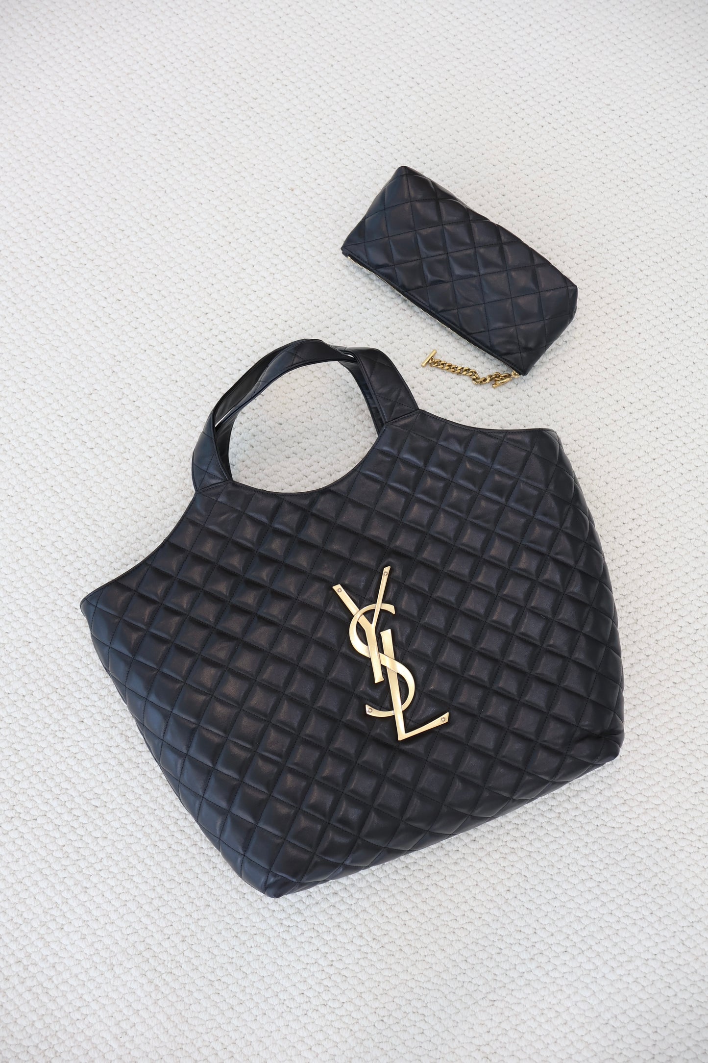 Yves Saint Laurent ICARE Shopping Bag Black (Whatsapp for Price & Grade)