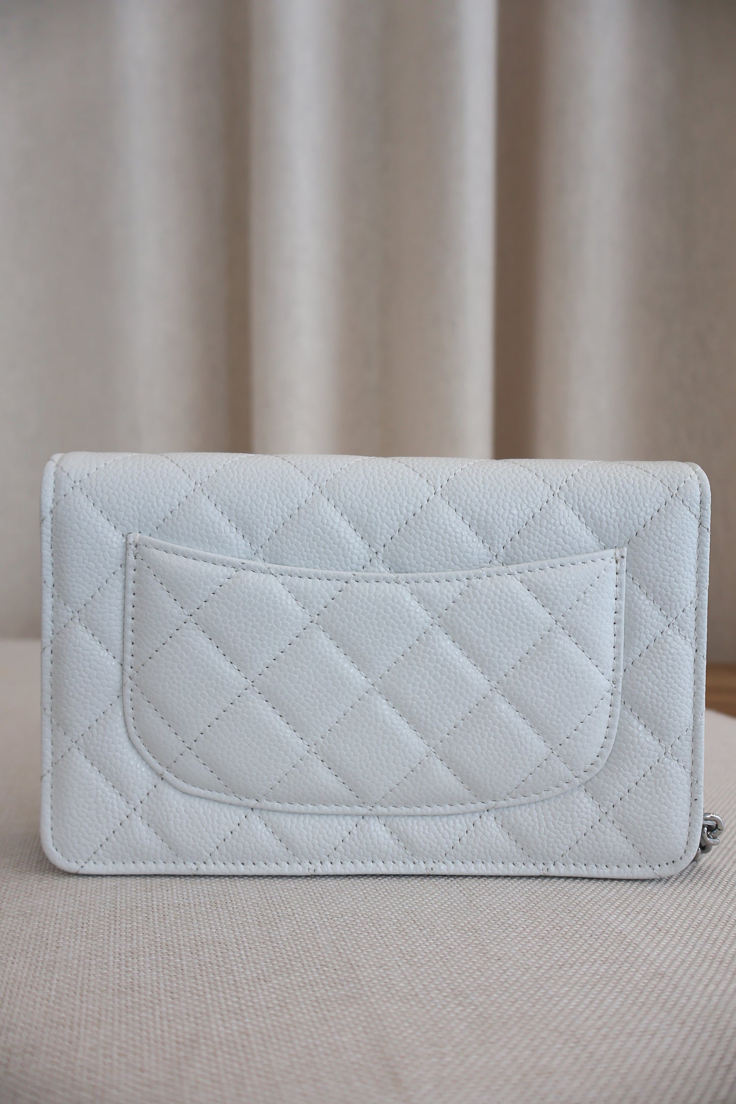 Chanel WOC White x Silver (Whatsapp for Price & Grade)