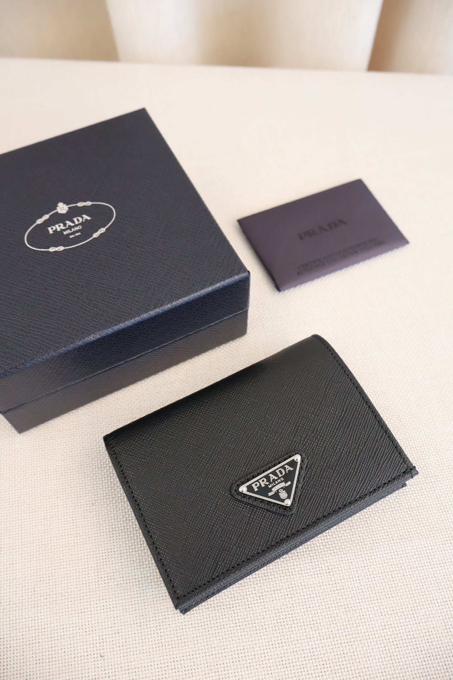 Prada Black x Silver Wallet (Whatsapp for Price & Grade)