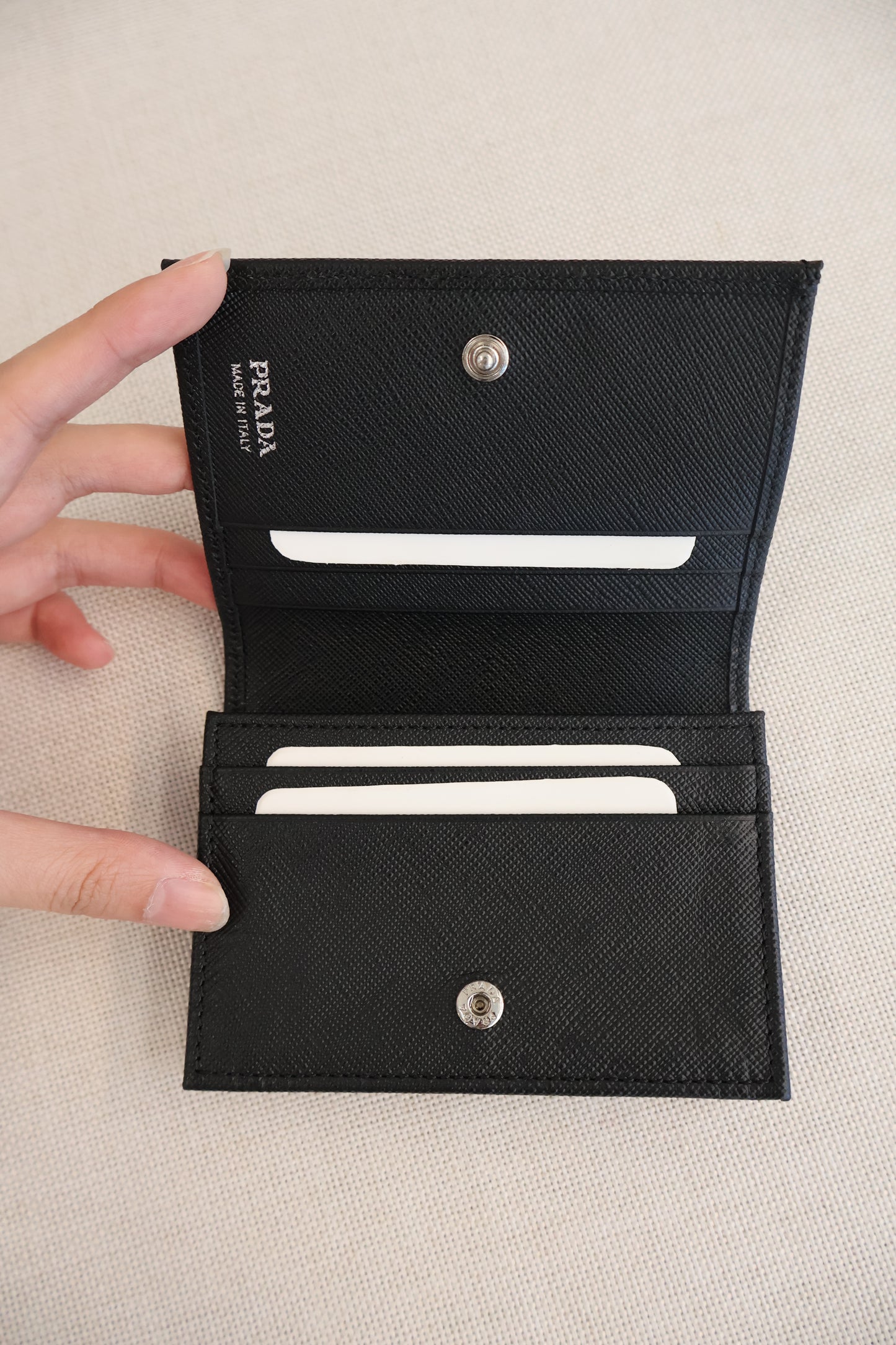 Prada Black x Silver Wallet (Whatsapp for Price & Grade)