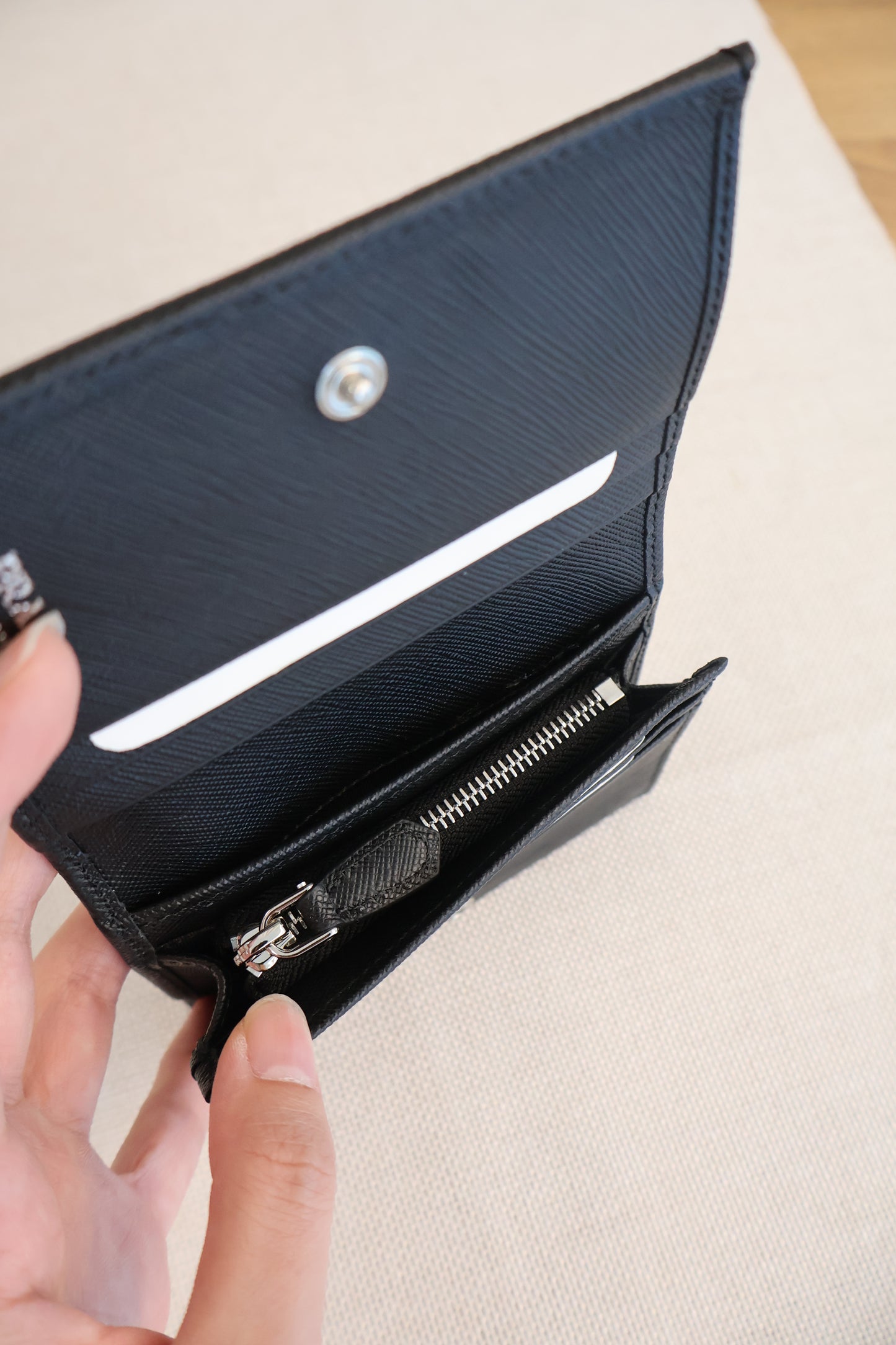 Prada Black x Silver Wallet (Whatsapp for Price & Grade)