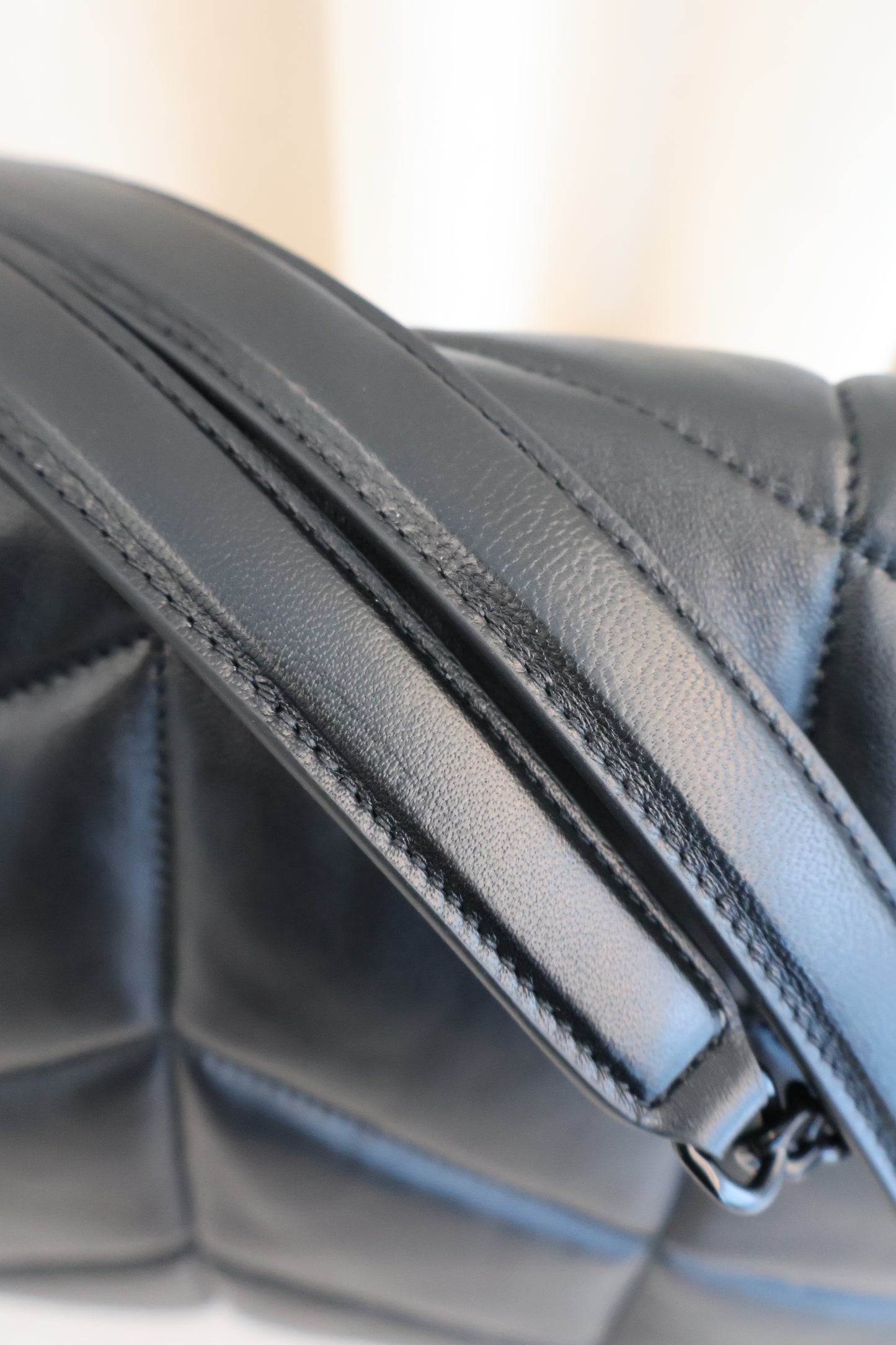 Yves Saint Laurent LouLou Puffer Medium in Nappa Leather Black (Whatsapp for Price & Grade)