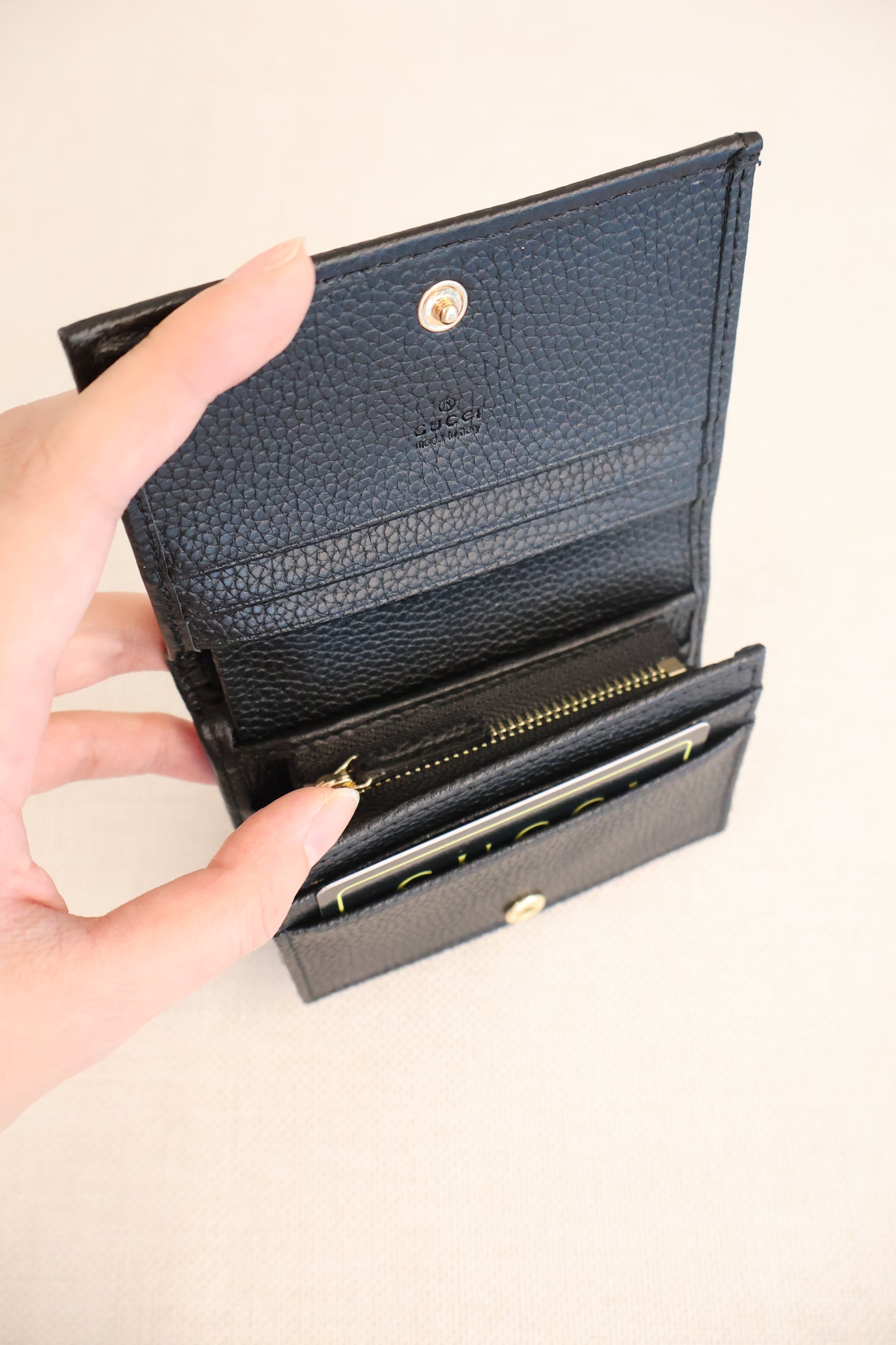 Gucci Short Flip Wallet Black (Whatsapp for Price & Grade)