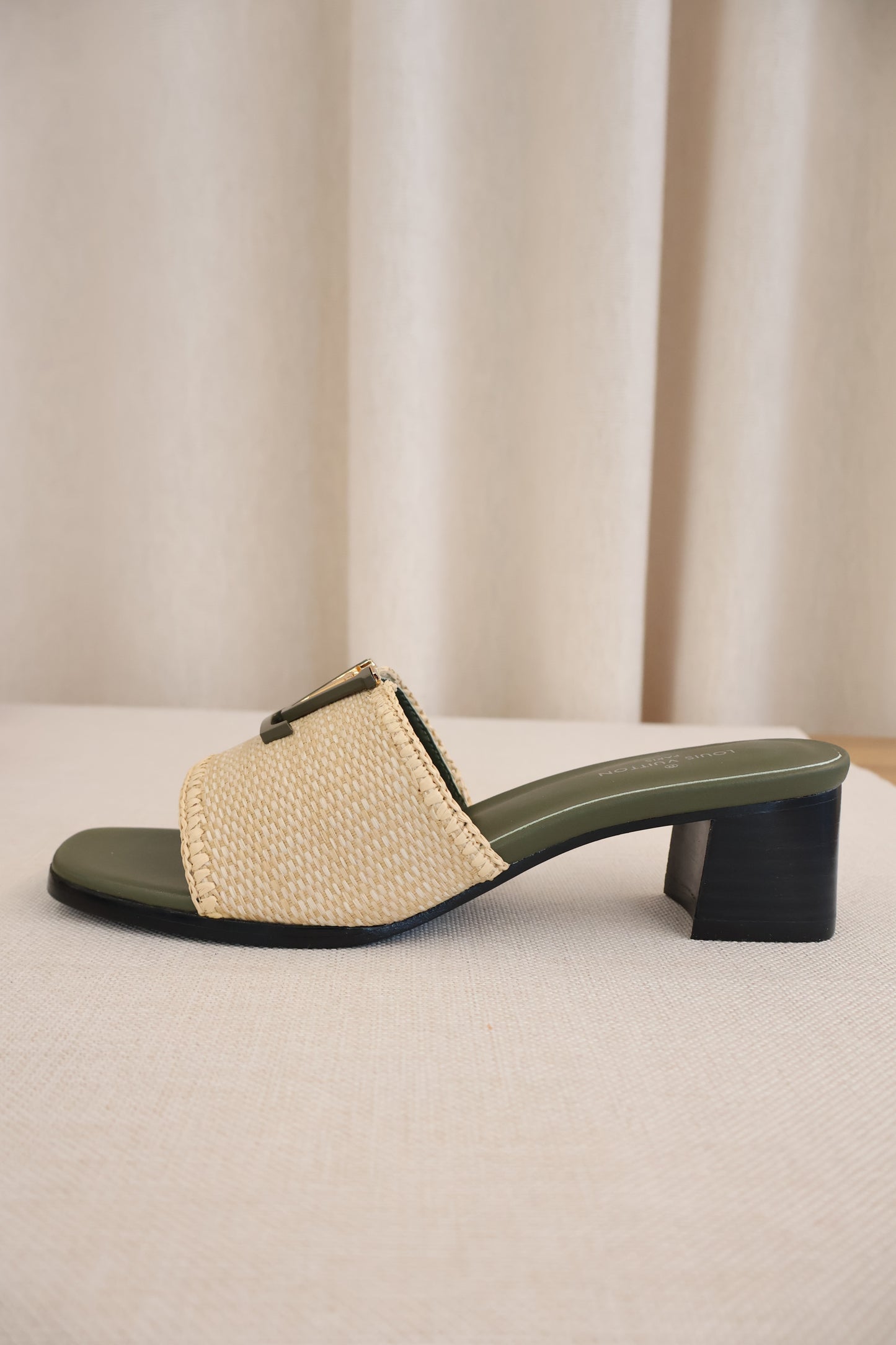 Louis Vuitton Capri Green Heels (Whatsapp for Price & Grade)