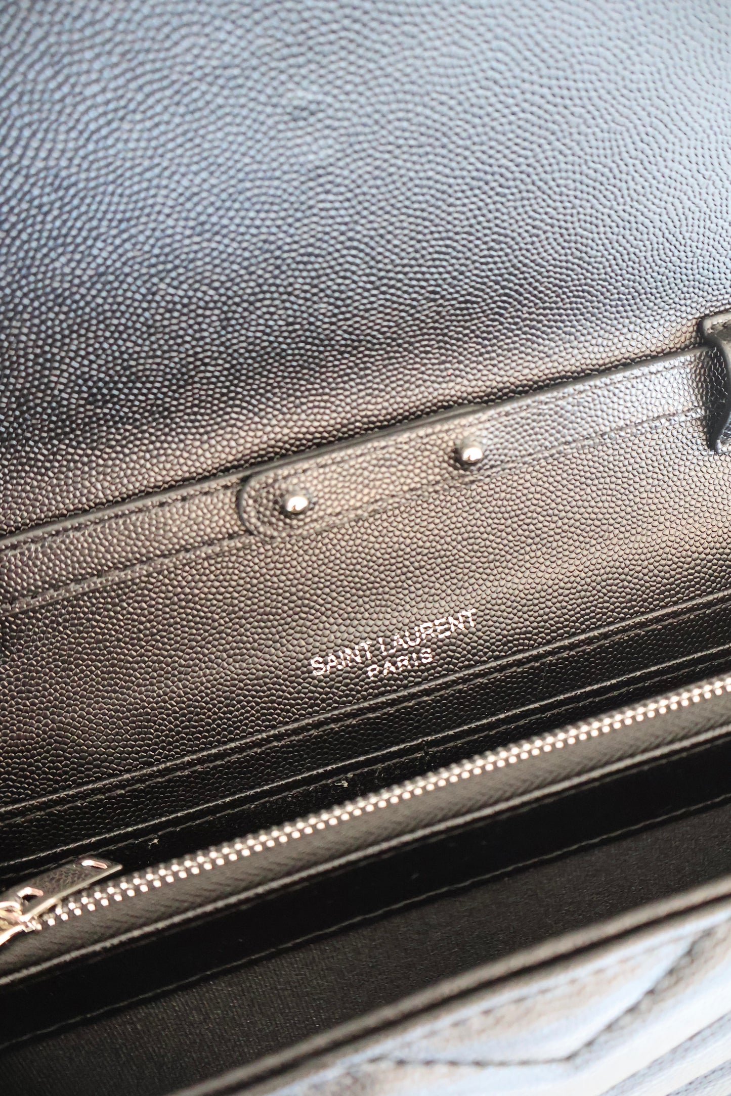 Yves Saint Laurent WOC Classic Cassandre Chain Wallet in Grain De Poudre (Whatsapp for Price & Grade)