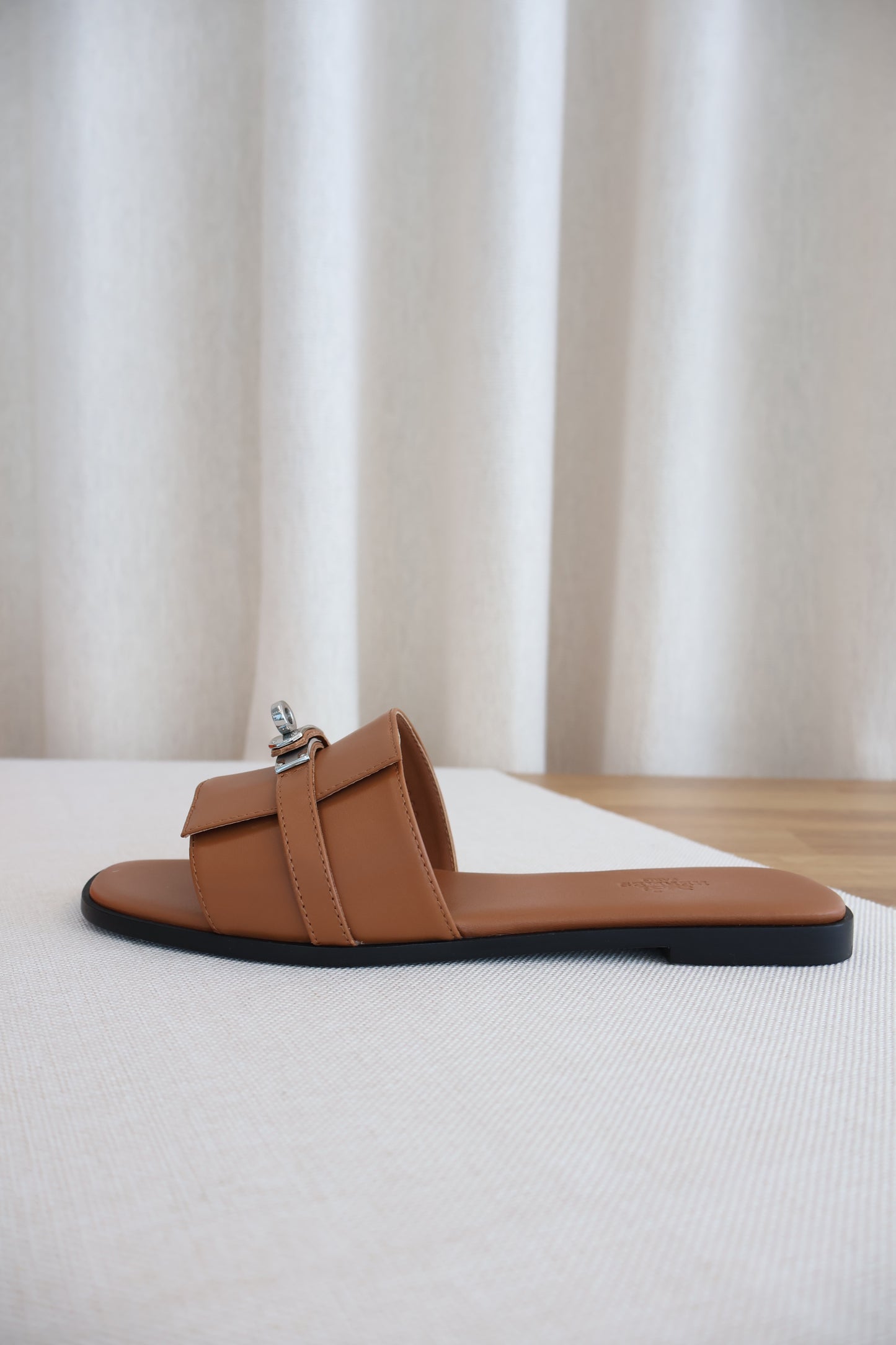 Hermes Giulia Slides Tan (Whatsapp for Price & Grade)