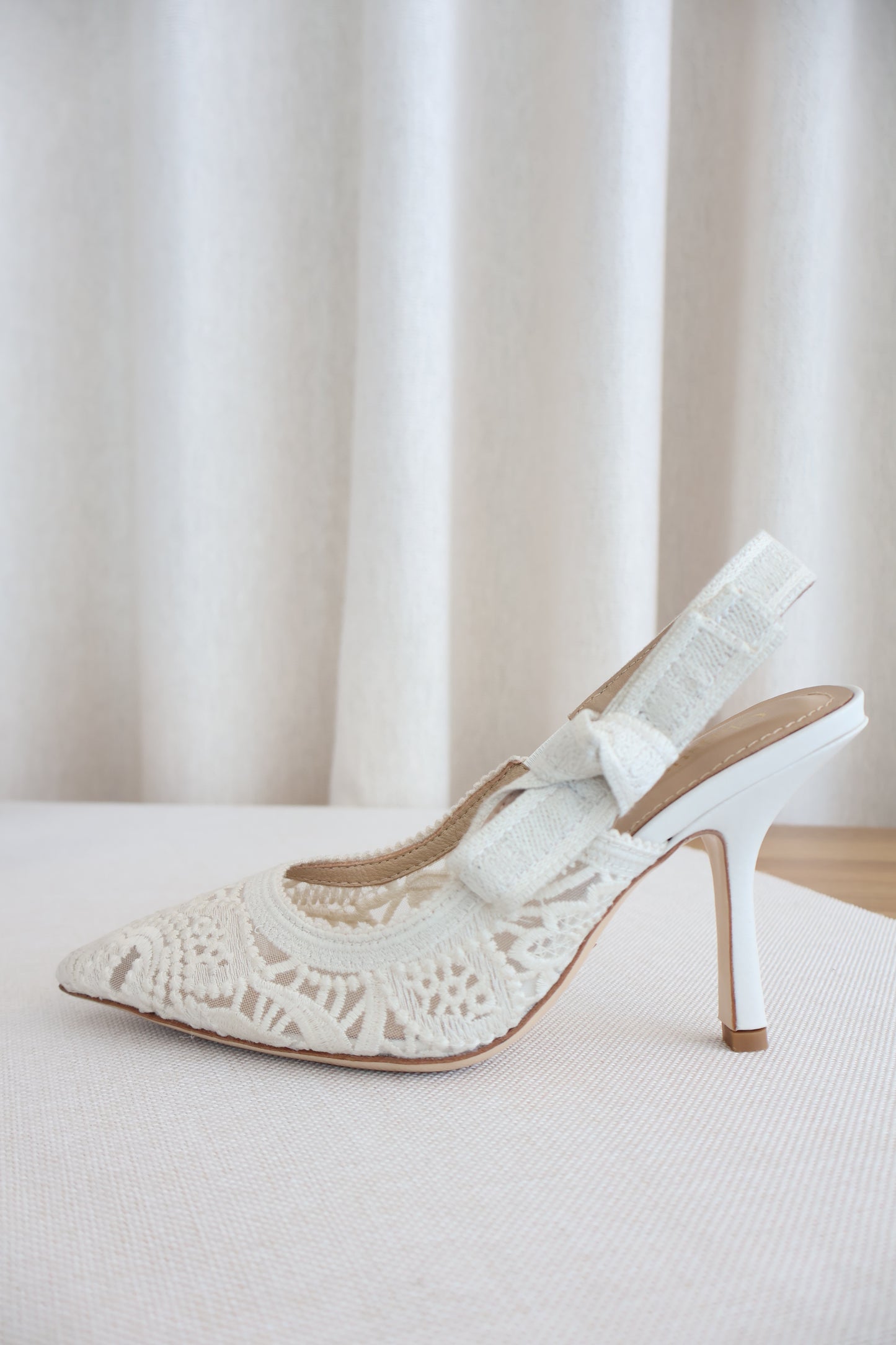 Dior J'adior Slingback Pump White Lace Heels (Whatsapp for Price & Grade)