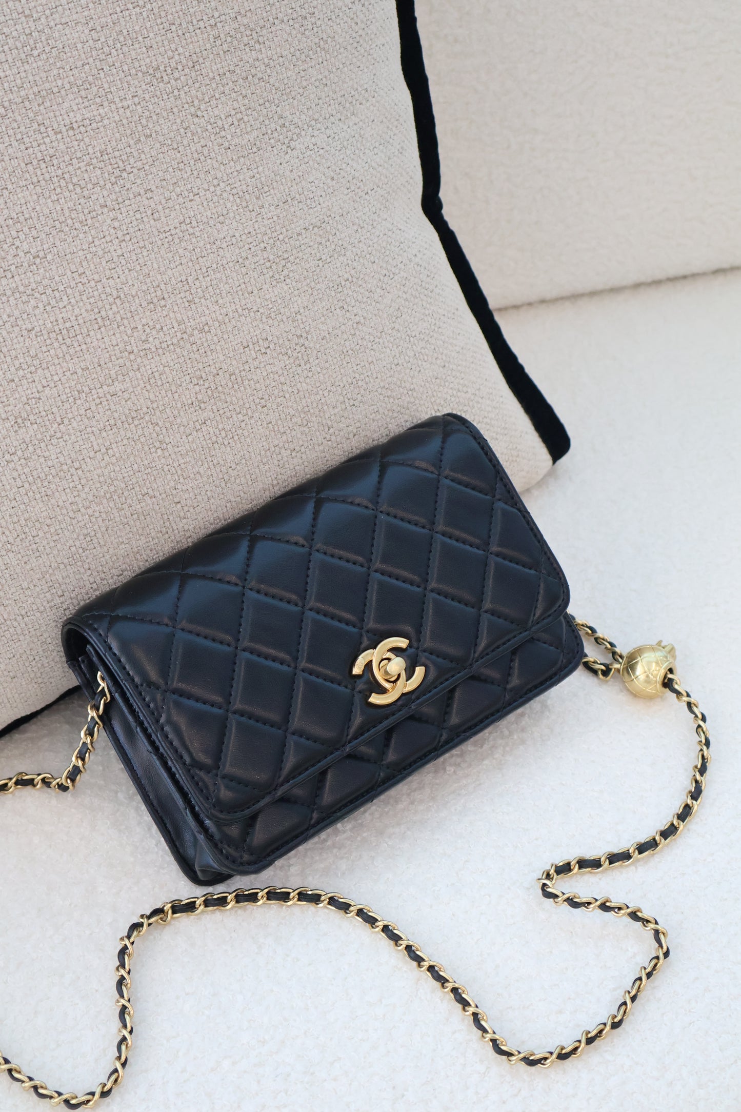 Chanel WOC Black x Pearl Crush (Whatsapp for Price & Grade)