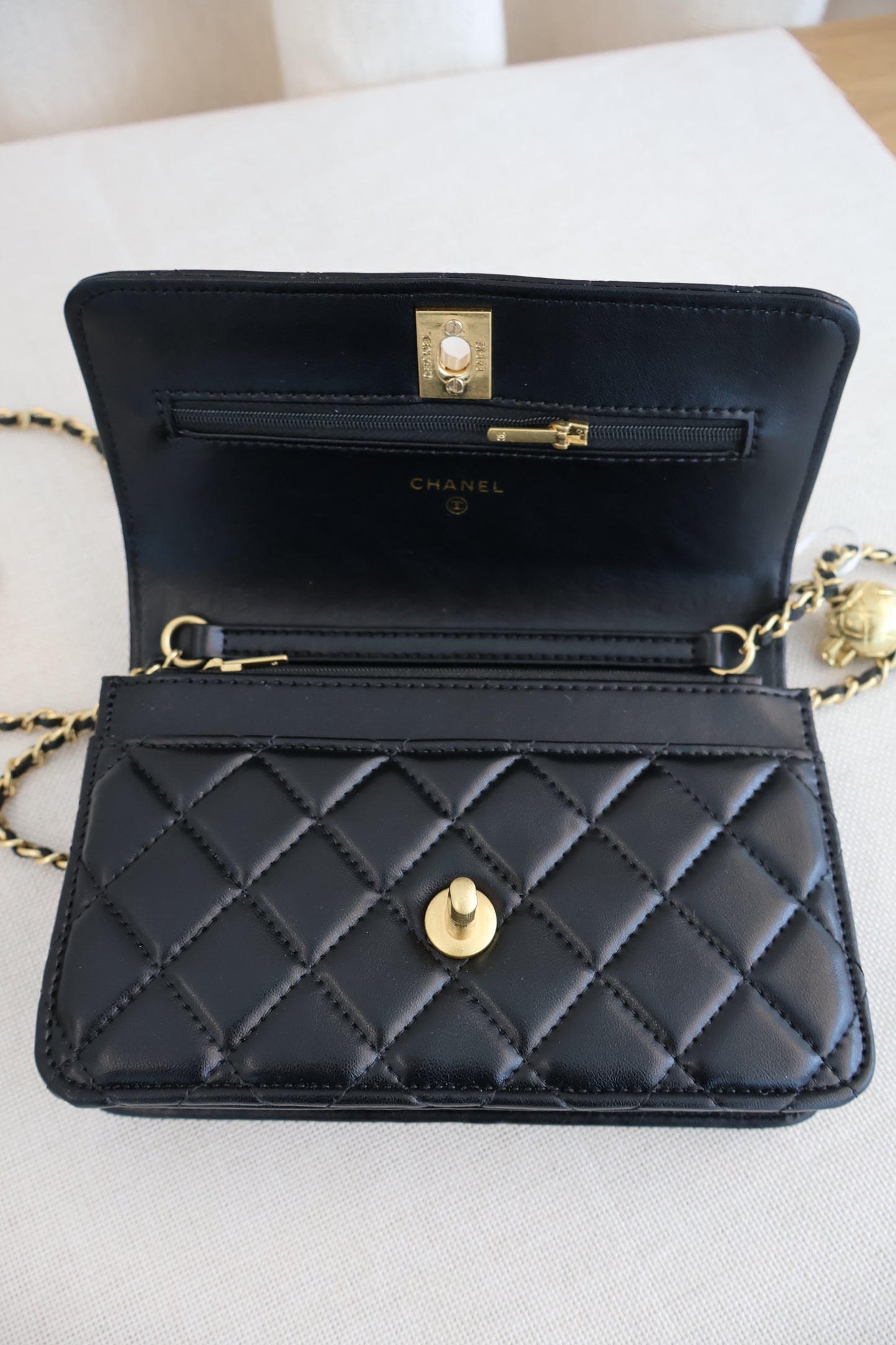 Chanel WOC Black x Pearl Crush (Whatsapp for Price & Grade)