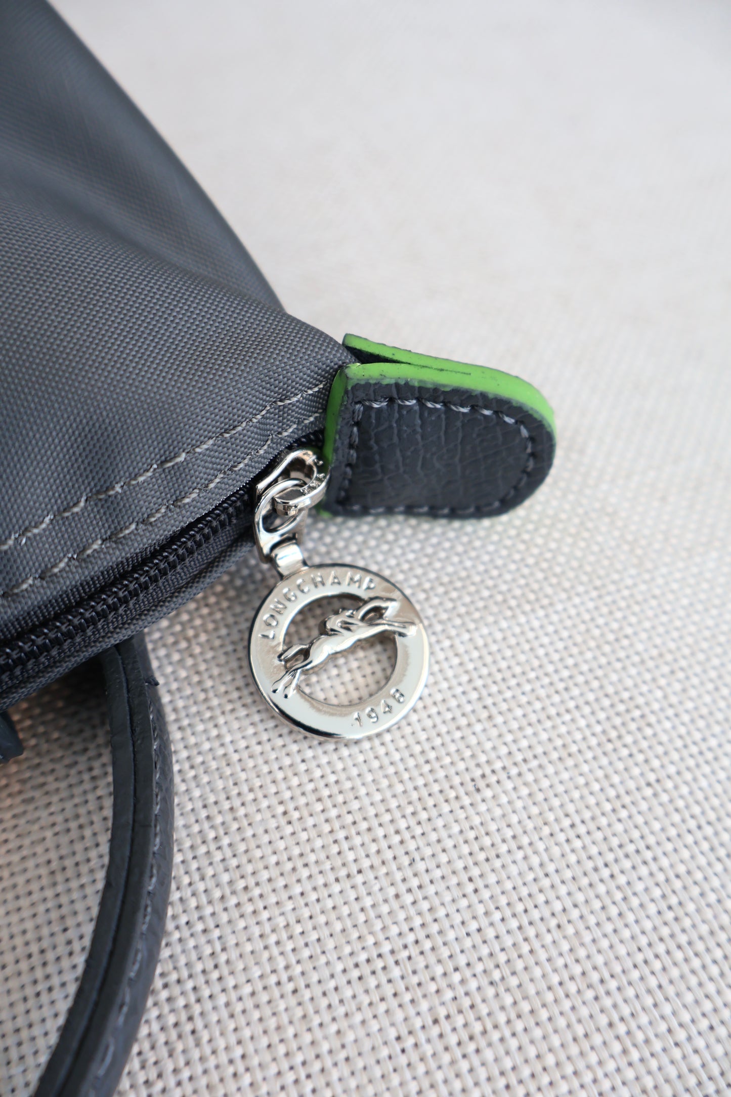 Longchamp Le Pliage Xtra XS Pouch Grey x Green Lining (Whatsapp for Price & Grade)