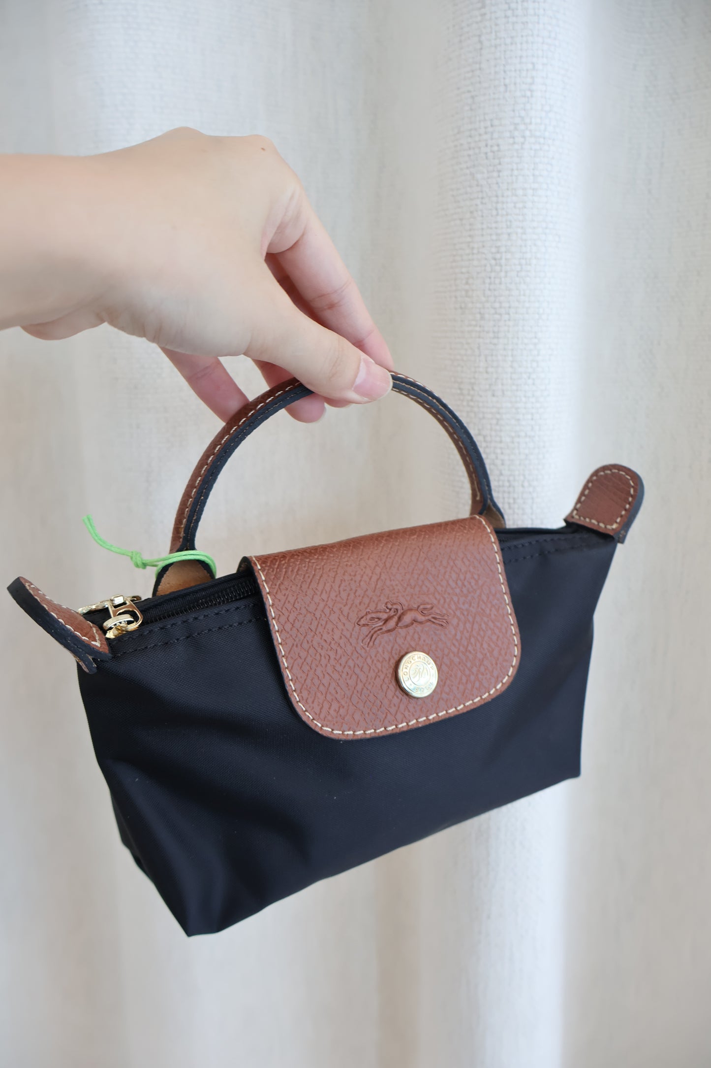 Longchamp Le Pliage Xtra XS Pouch Black x Brown (Whatsapp for Price & Grade)