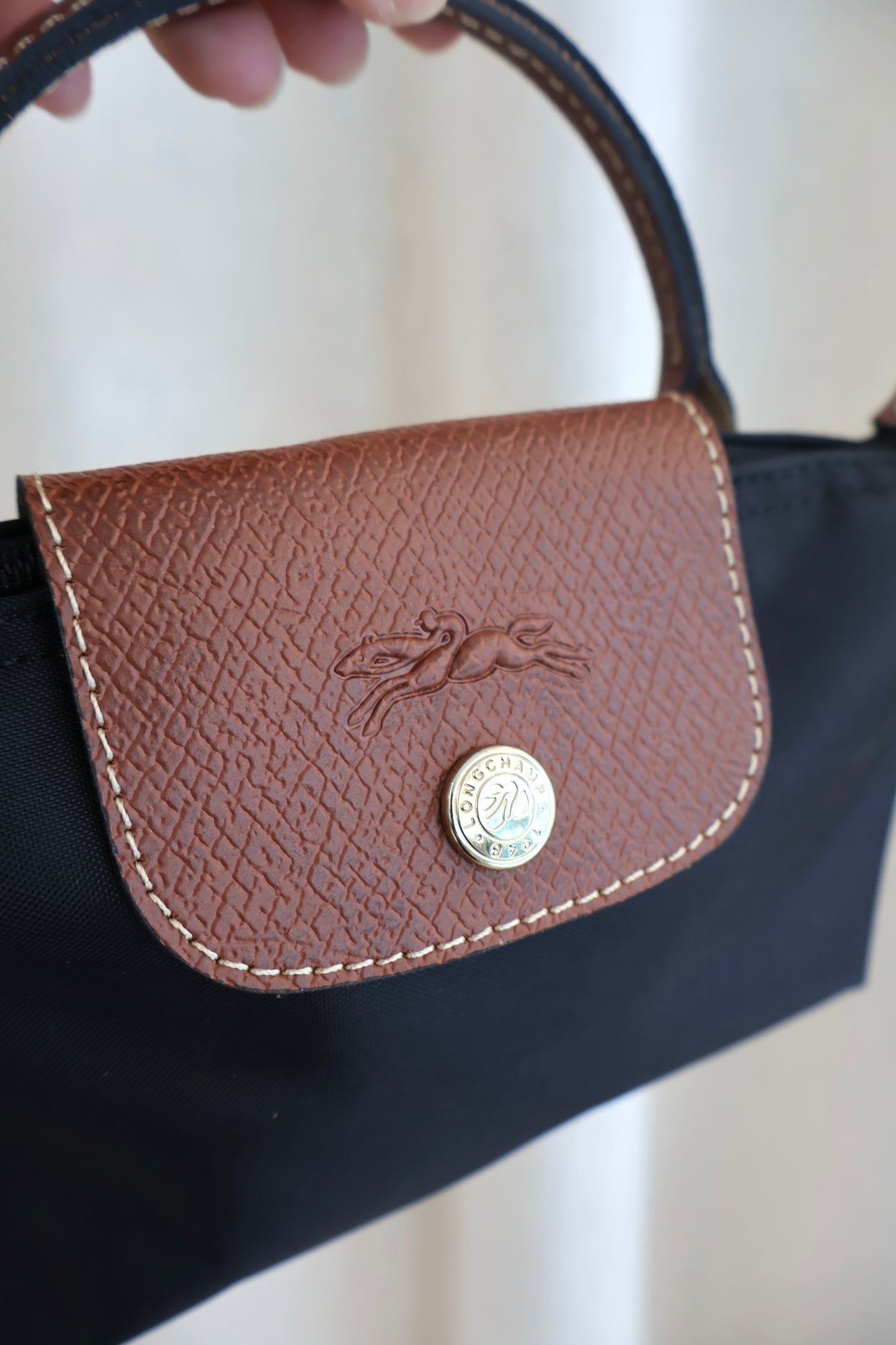 Longchamp Le Pliage Xtra XS Pouch Black x Brown (Whatsapp for Price & Grade)