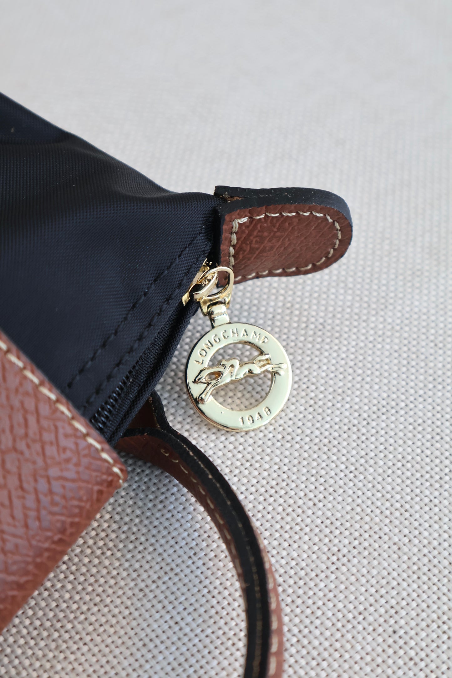 Longchamp Le Pliage Xtra XS Pouch Black x Brown (Whatsapp for Price & Grade)