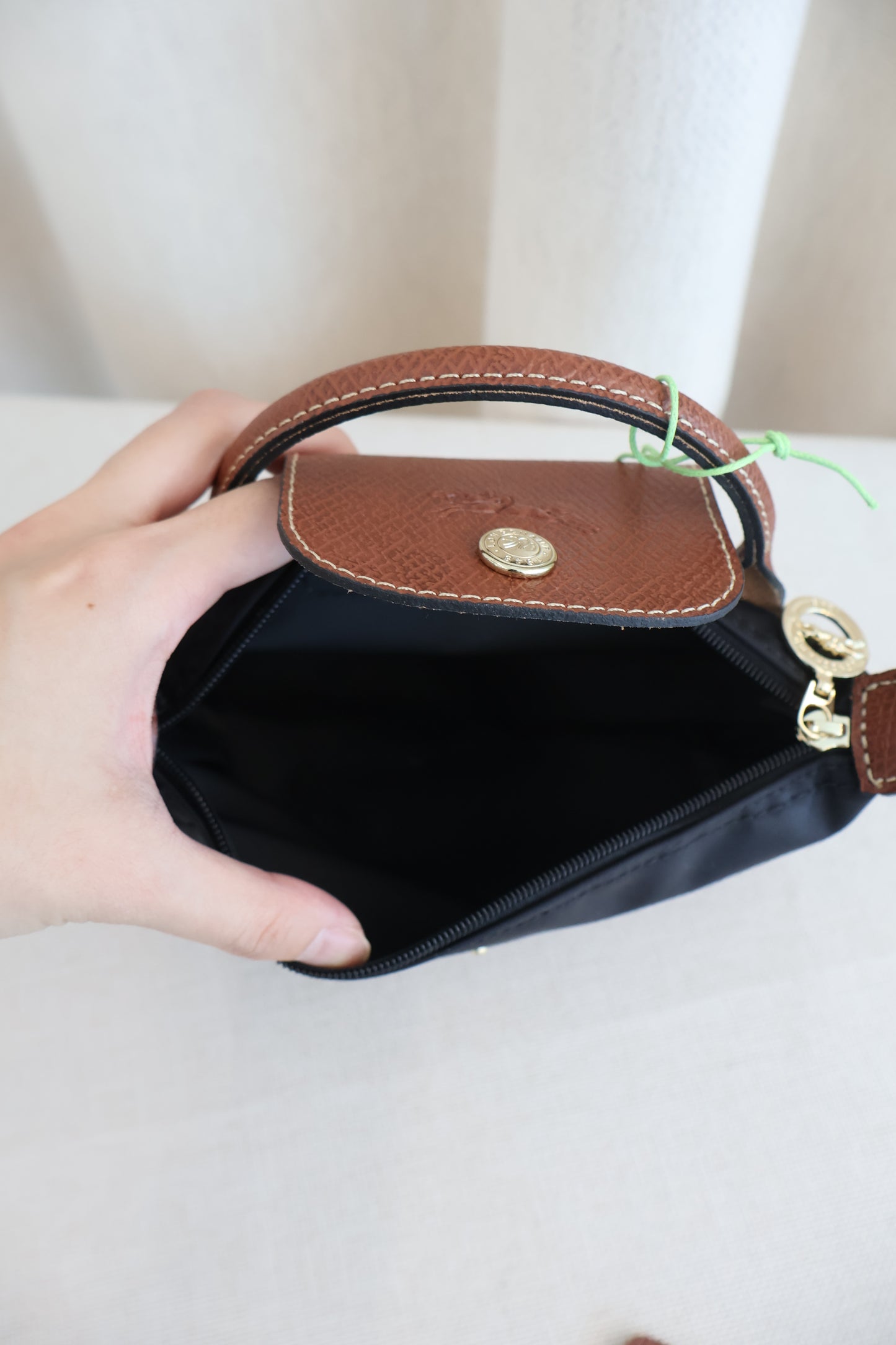 Longchamp Le Pliage Xtra XS Pouch Black x Brown (Whatsapp for Price & Grade)