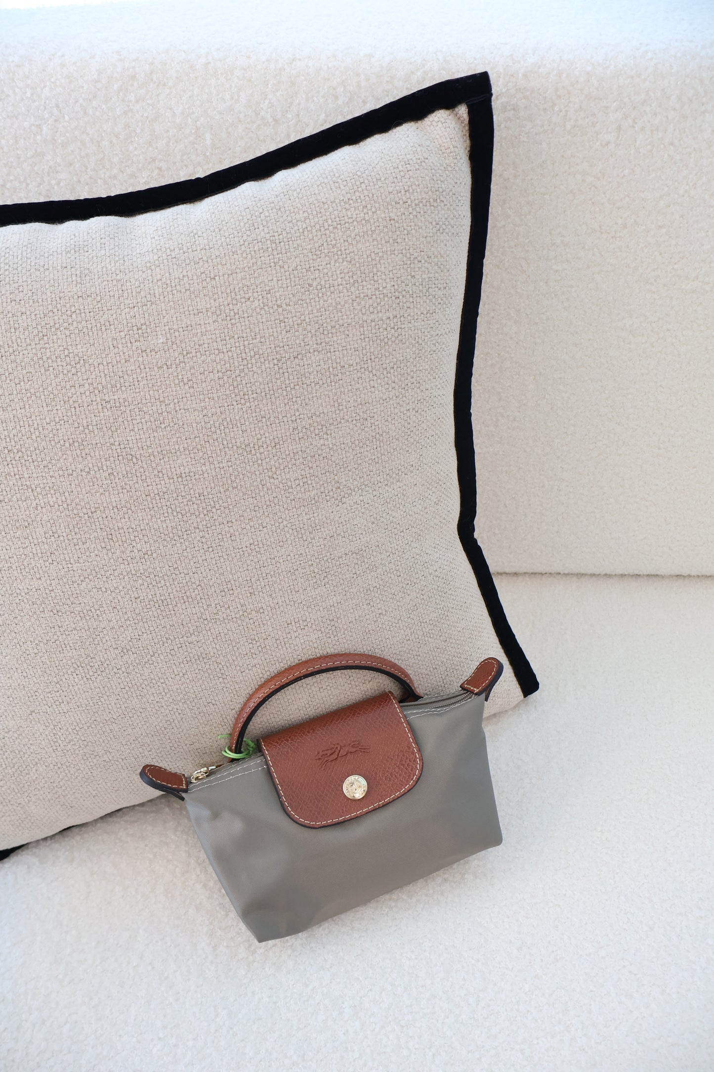 Longchamp Le Pliage Xtra XS Pouch Grey x Brown (Whatsapp for Price & Grade)