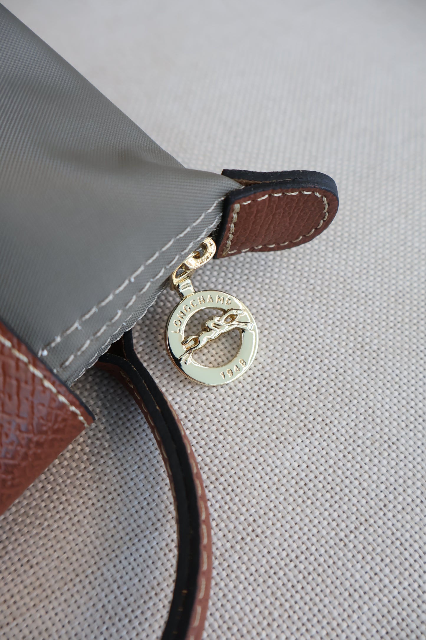 Longchamp Le Pliage Xtra XS Pouch Grey x Brown (Whatsapp for Price & Grade)