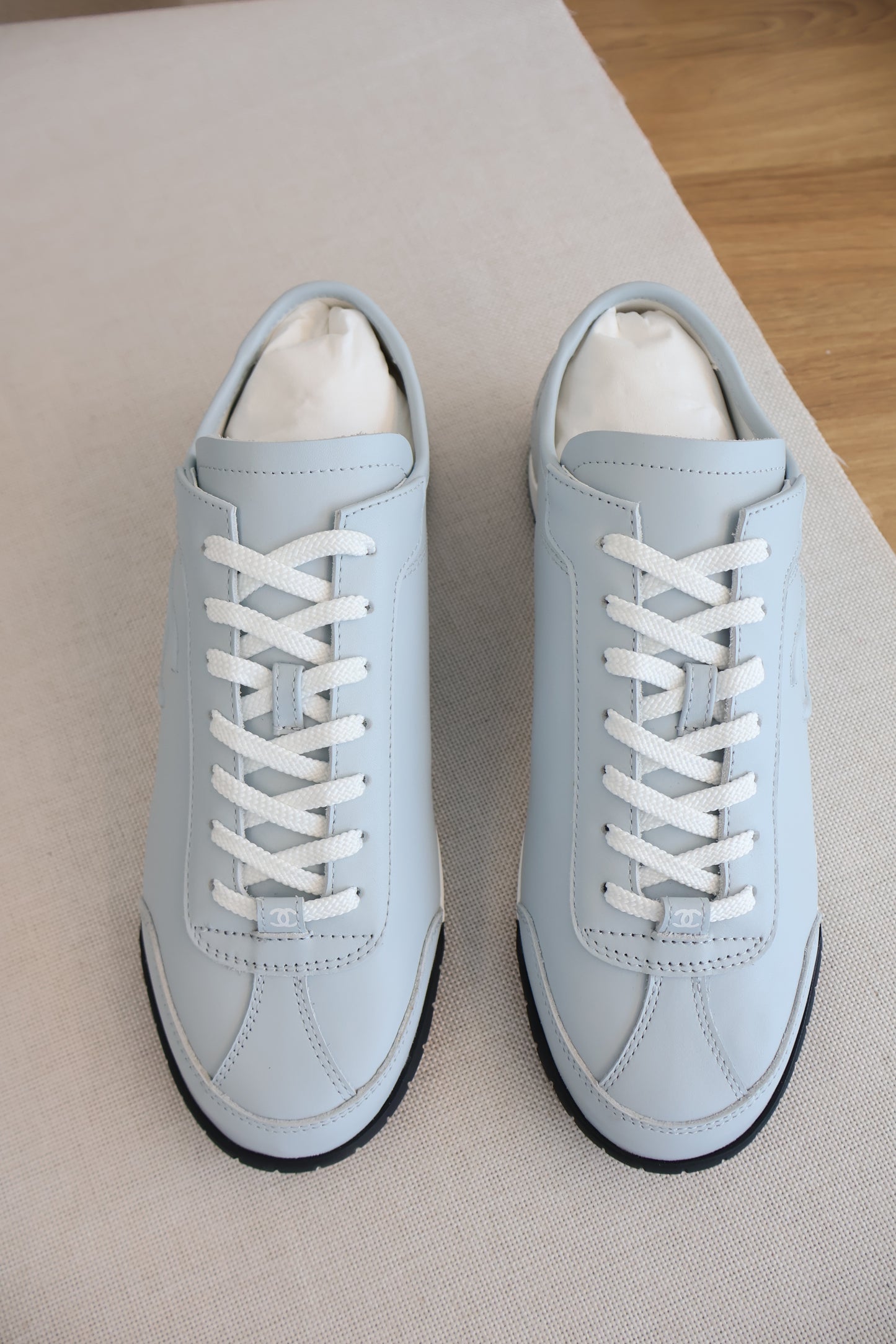 Chanel Light Blue Trainers Sneakers (Whatsapp for Price & Grade)