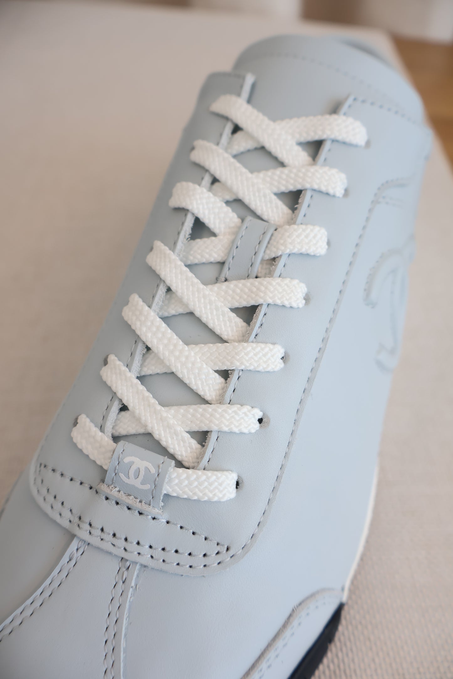 Chanel Light Blue Trainers Sneakers (Whatsapp for Price & Grade)