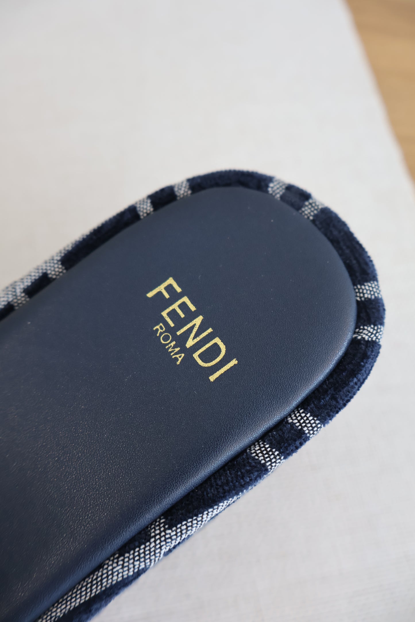 Fendi FF Jacquard Denim Sandals Blue (Whatsapp for Price & Grade)