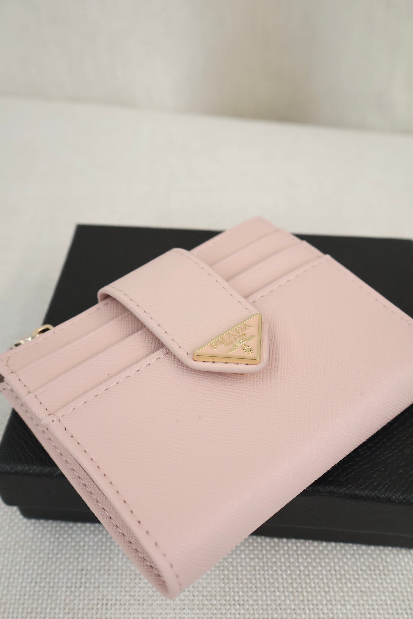 Prada Small Saffiano Wallet Baby Pink (Whatsapp for Price & Grade)